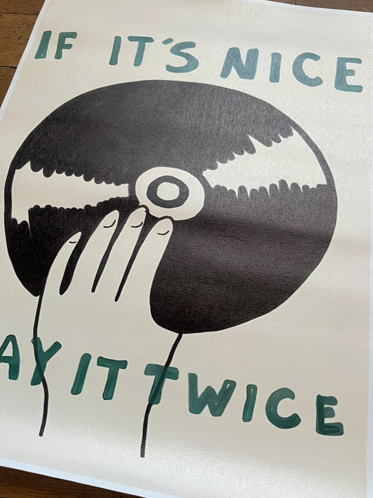 Affiche Toile Canvas Vinyl "If It's Nice Play It Twice" – Alternative 3