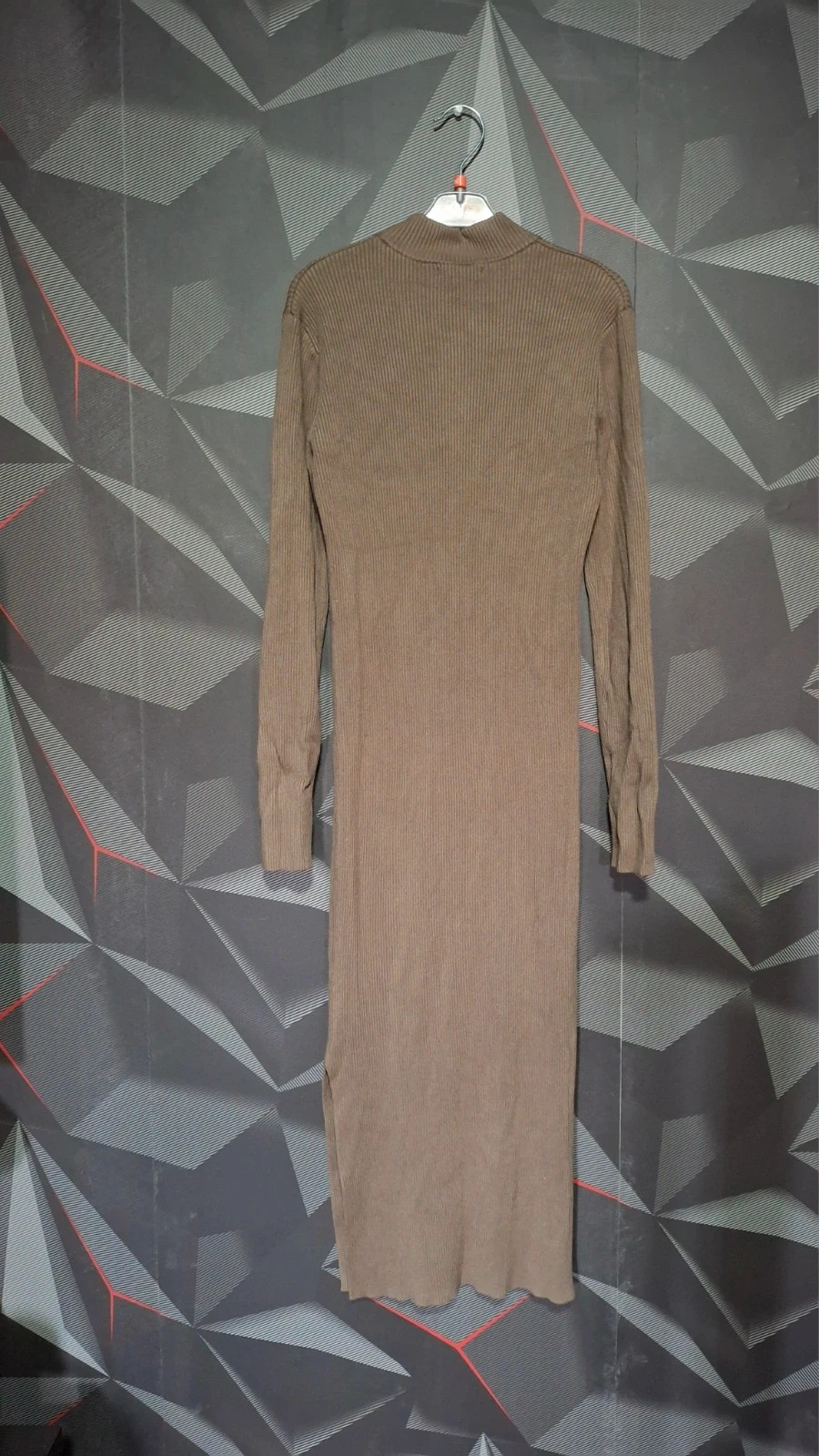 Robe Pull Longue en Maille Côtelée BZB Beige / Taupe Taille M – BZB – taille M / 38 / 10 3