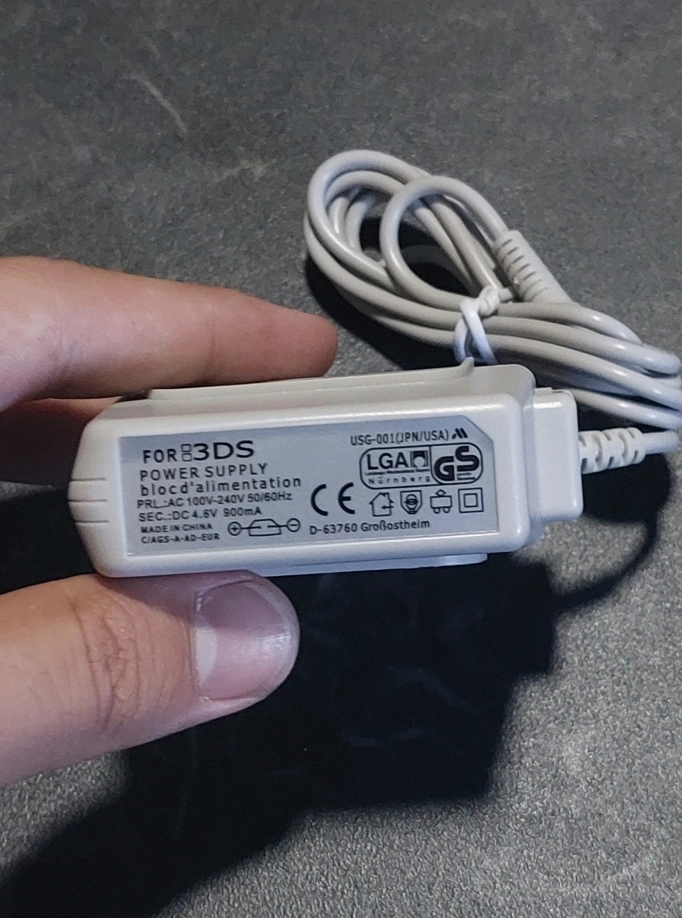 Chargeur secteur compatible Nintendo 3DS / 2DS / DSi Gris – Inconnu 2