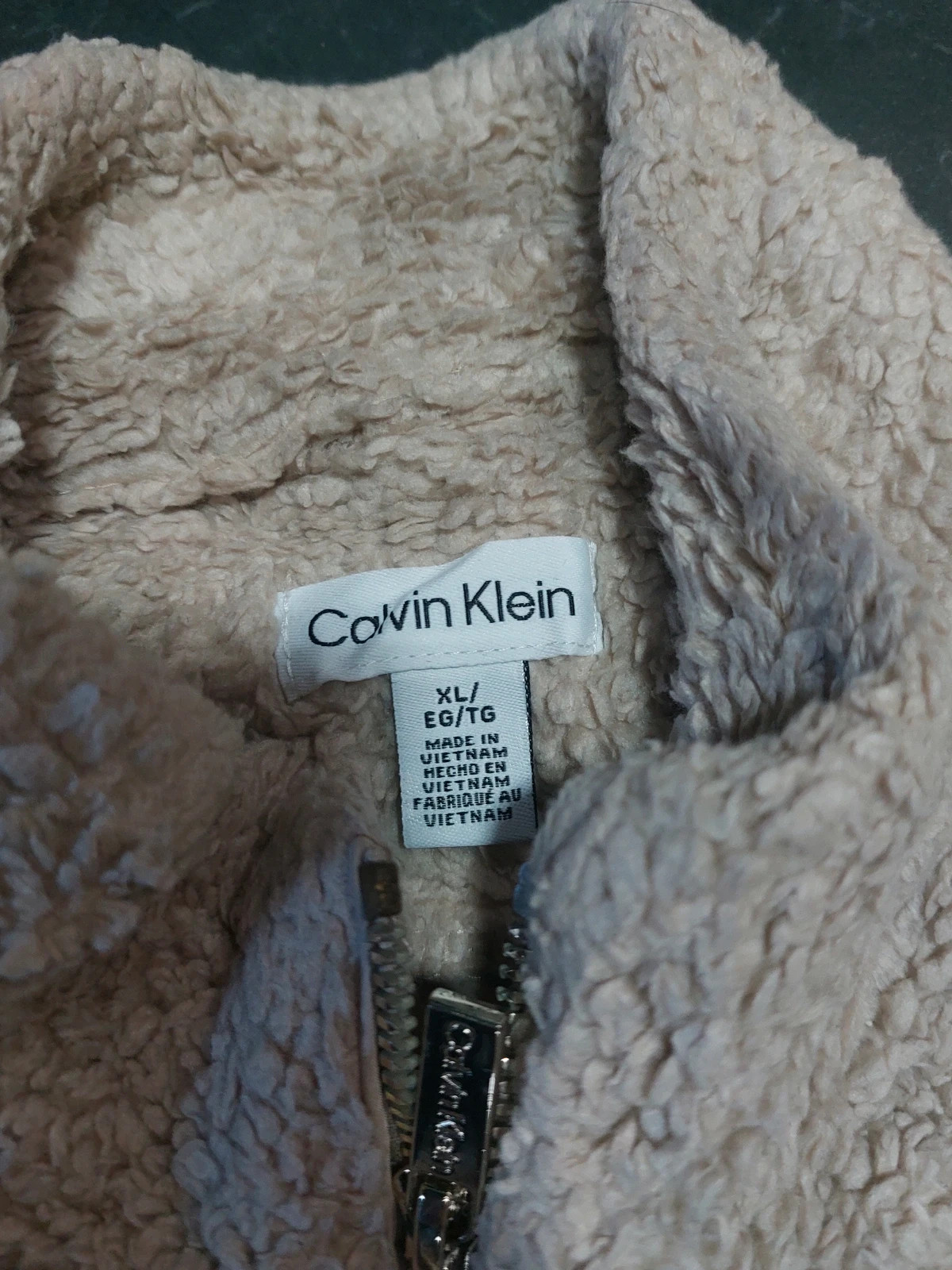 gilet sans manches Calvin Klein sherpa beige veste polaire XL – Calvin Klein – taille XL / 42 / 14 2