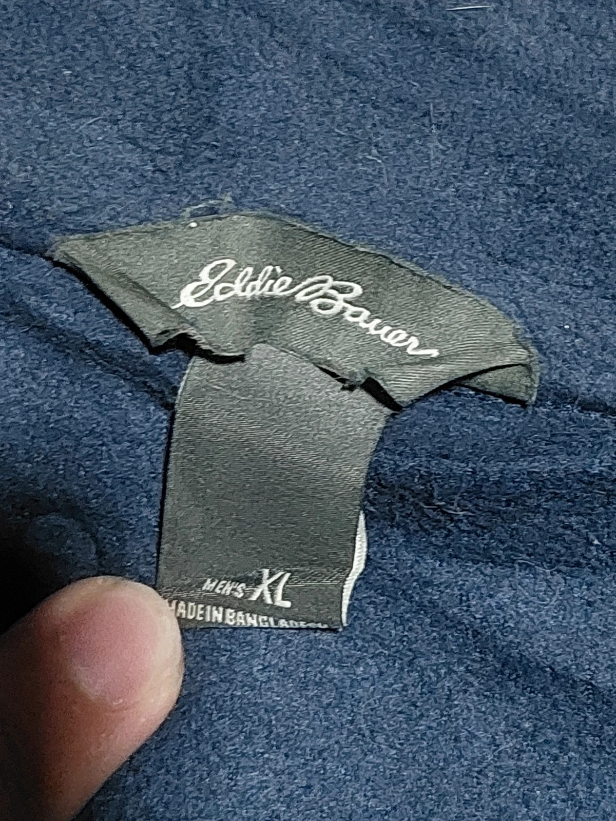 Sweat Eddie Bauer bleu marine col montant zippé quarter zip fleece homme XL – Eddie Bauer – taille XL 3