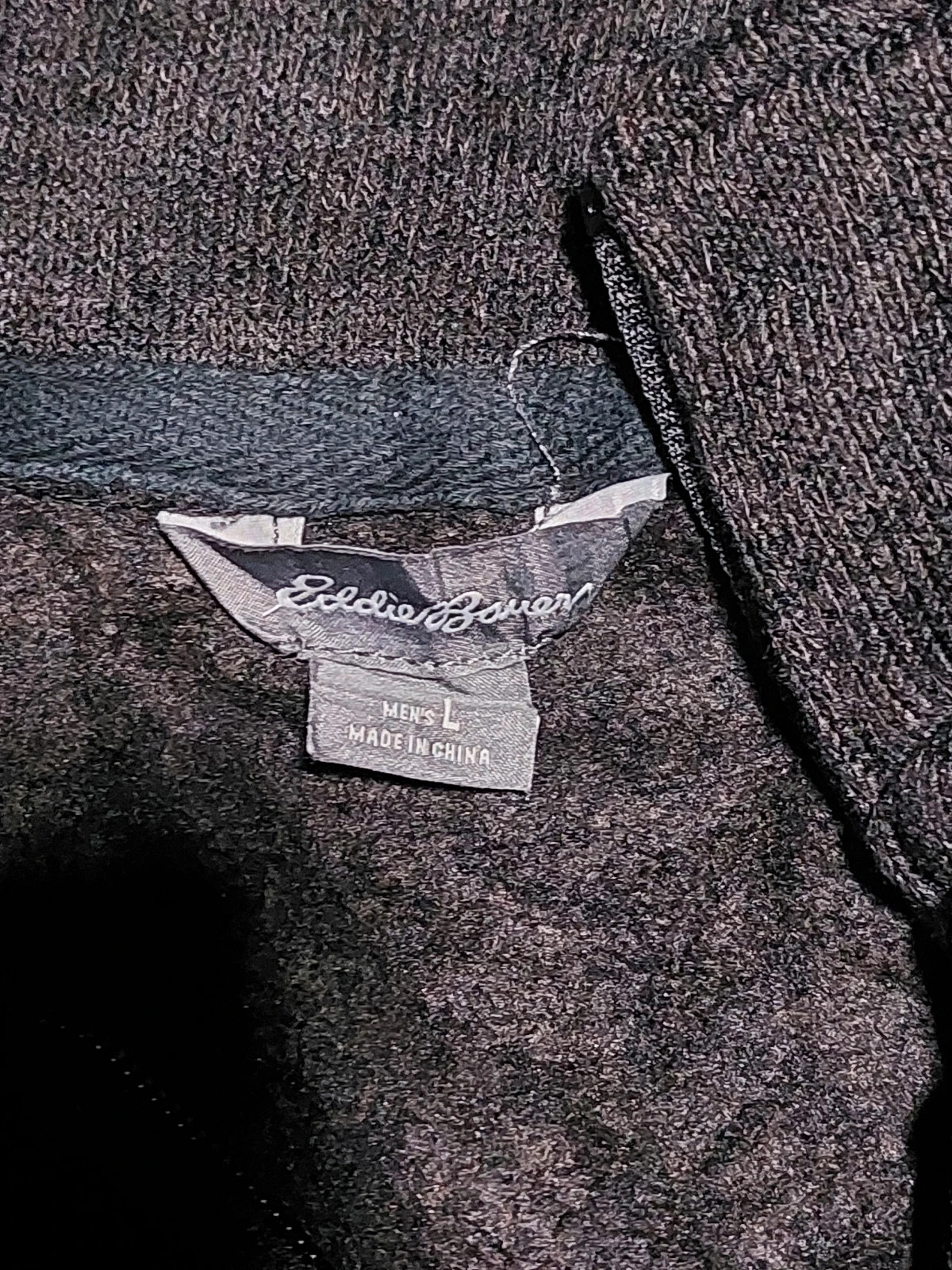 Pull polaire Eddie Bauer gris quart zip col montant manches raglan – Eddie Bauer – taille L 3