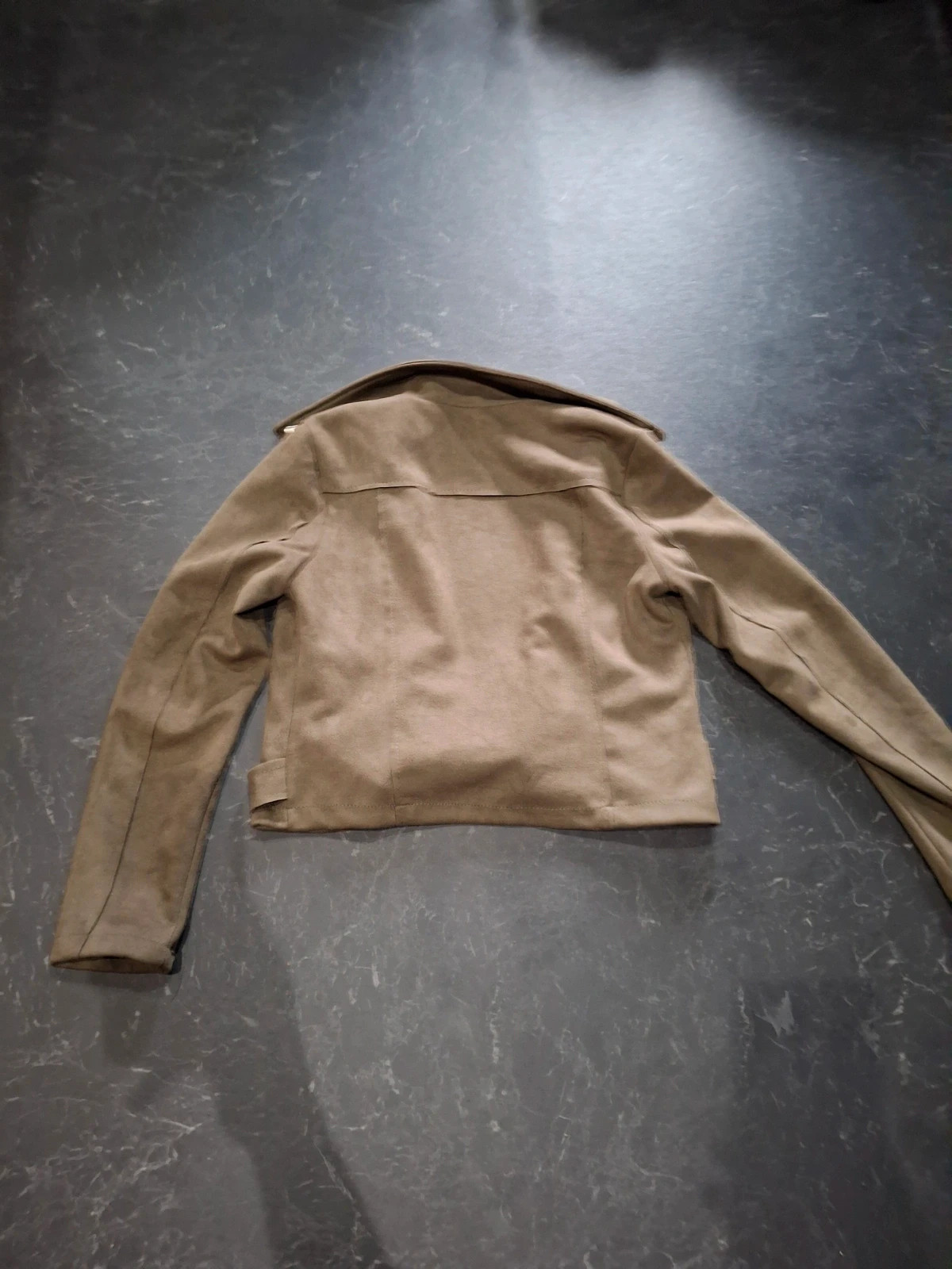 Veste Perfecto Marron Clair en Suédine - Taille M - Très Bon État – New Collection – taille M / 38 / 10 5