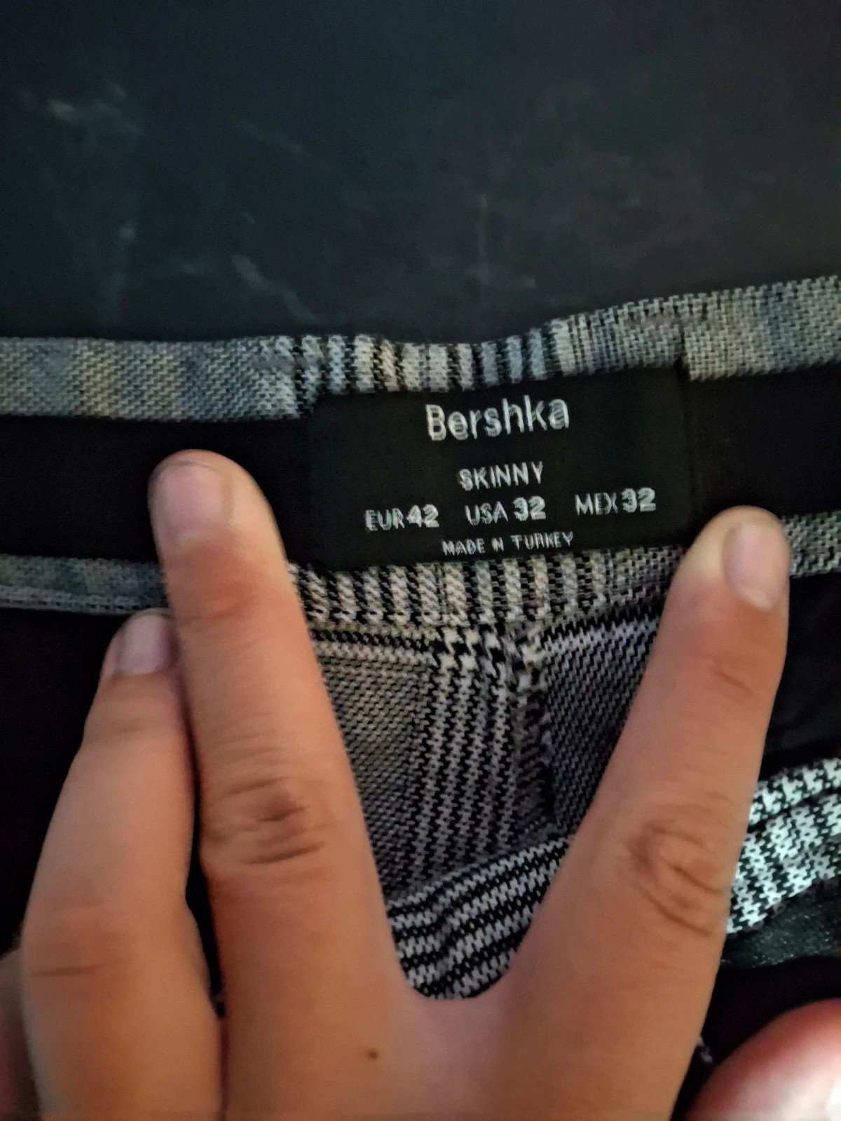 Pantalon Bershka Homme Skinny Motif Prince de Galles T42 / W32 – Bershka – taille W32 | FR 42 2