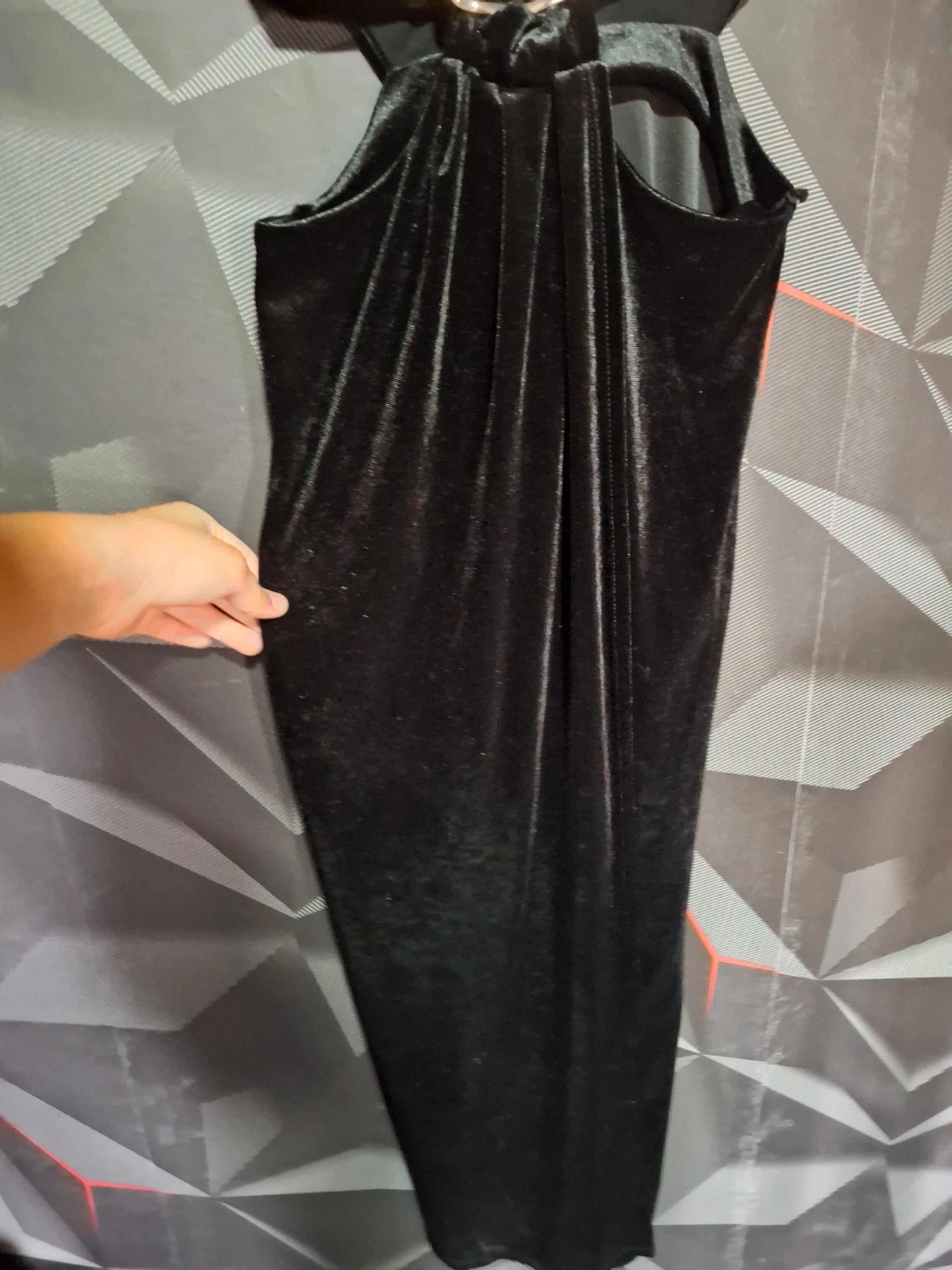 Robe longue en velours noir à découpes Taille S/M (36/38) – Shein – taille M / 38 / 10 4