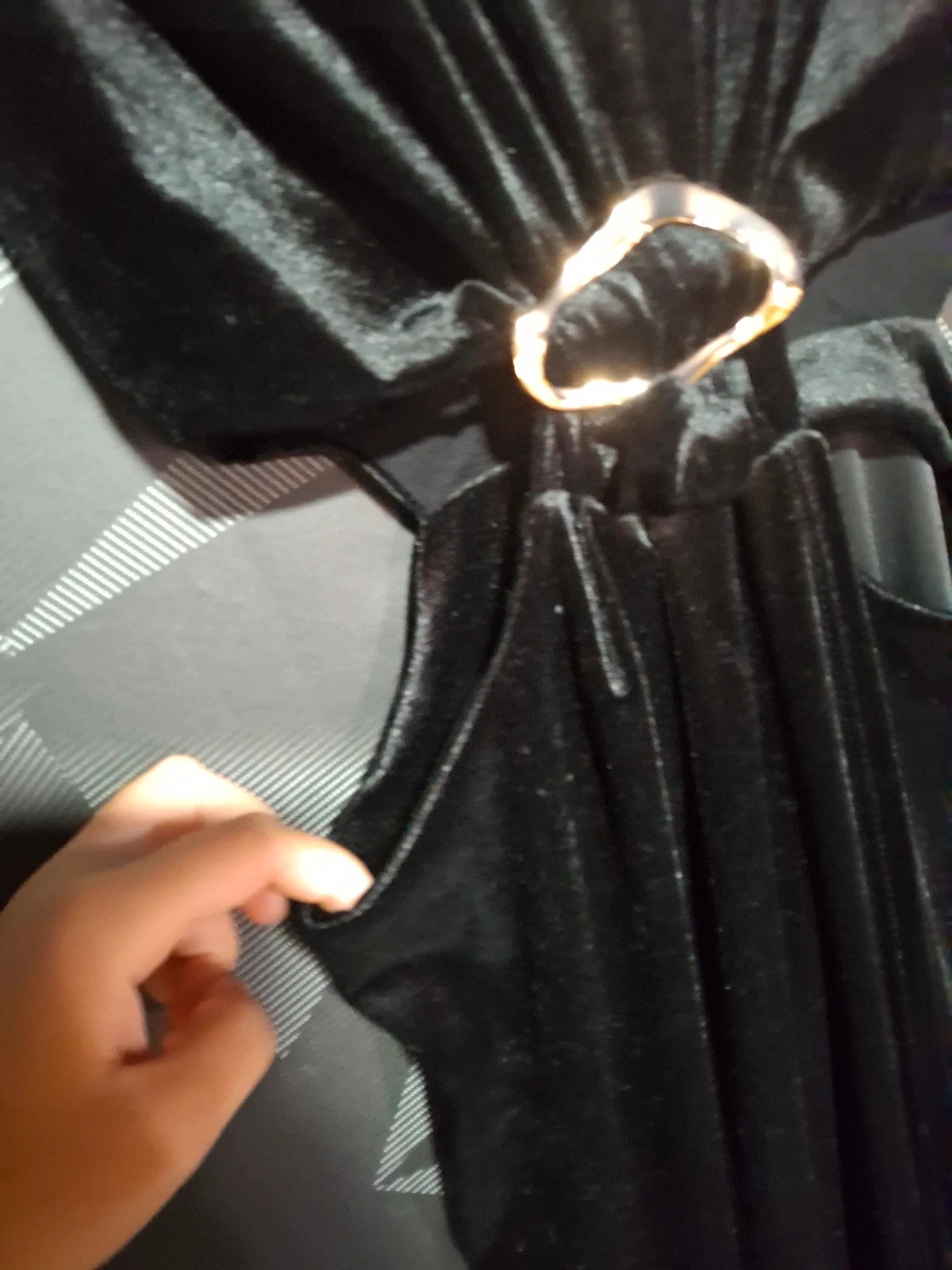 Robe longue en velours noir à découpes Taille S/M (36/38) – Shein – taille M / 38 / 10 3