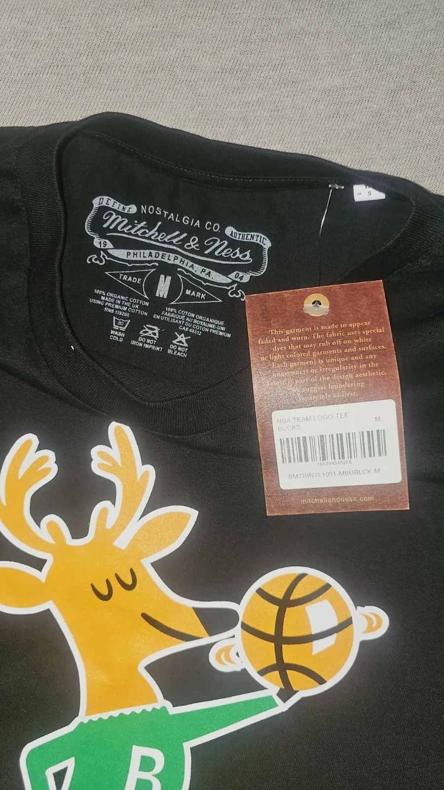 T-shirt Mitchell & Ness NBA Milwaukee Bucks noir – Mitchell & Ness – taille M 3