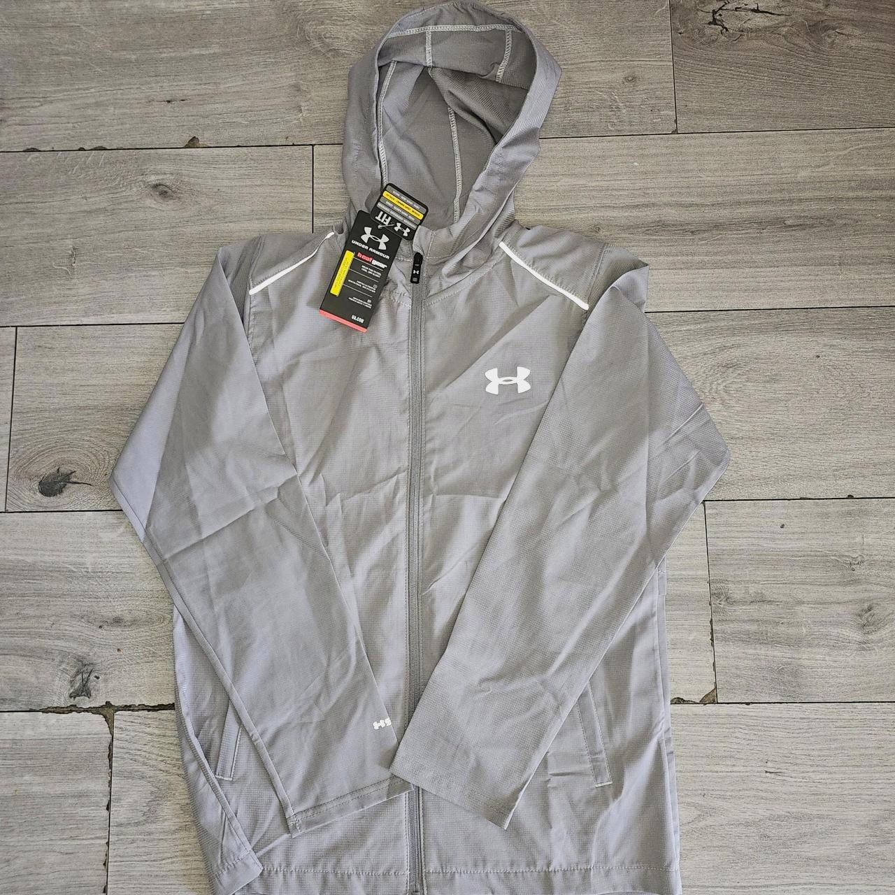 Veste coupe-vent Under Armour grise à capuche