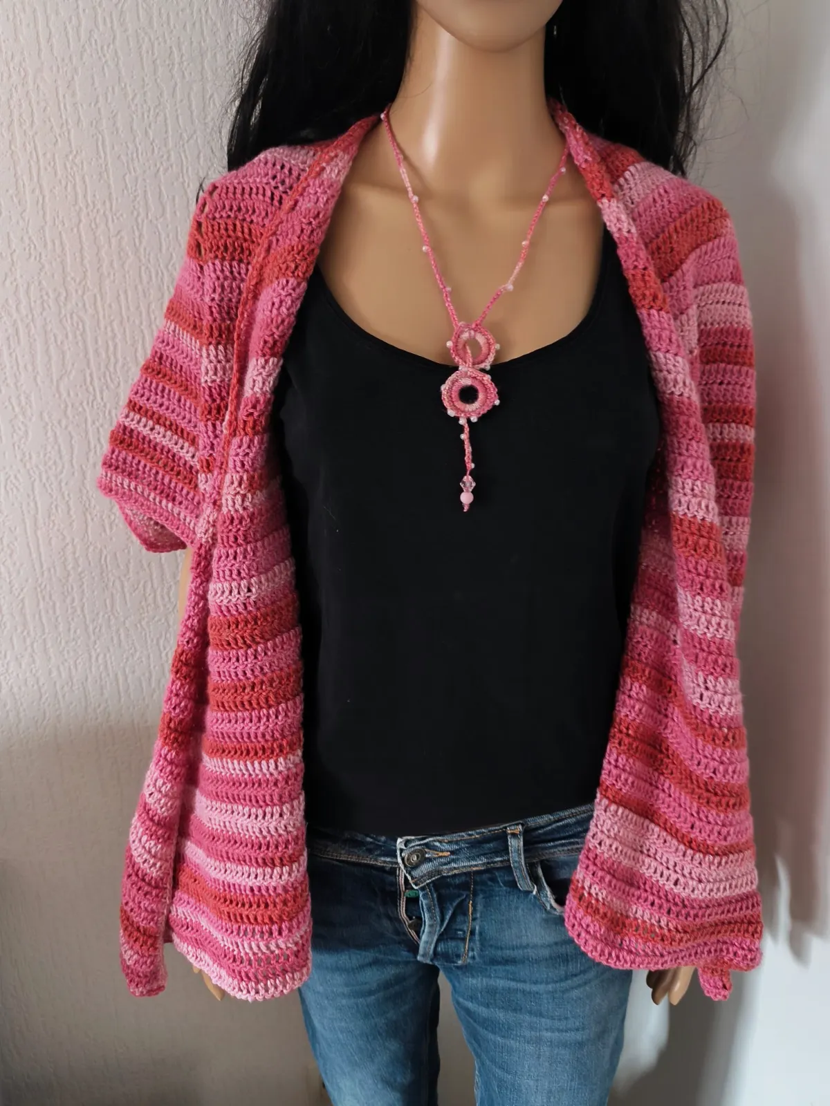 Gilet sans manches au crochet – fait main – taille M 3