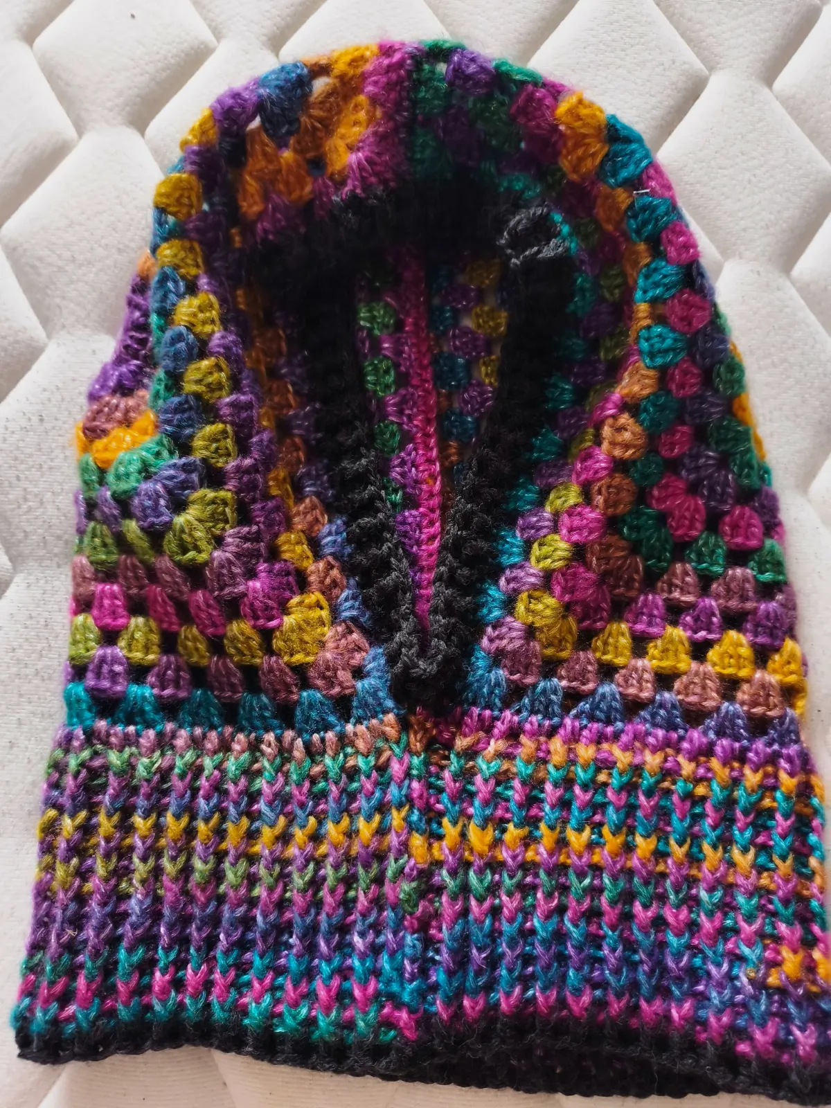 Capuche snood multicolore en crochet – fait main – taille Taille unique 3