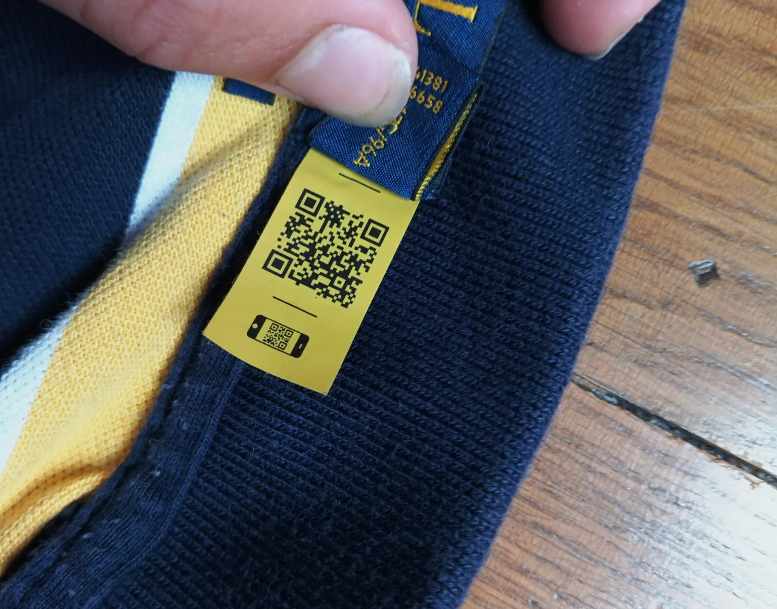 Polo Polo Ralph Lauren rayé bleu marine M – Polo Ralph Lauren – taille M 4