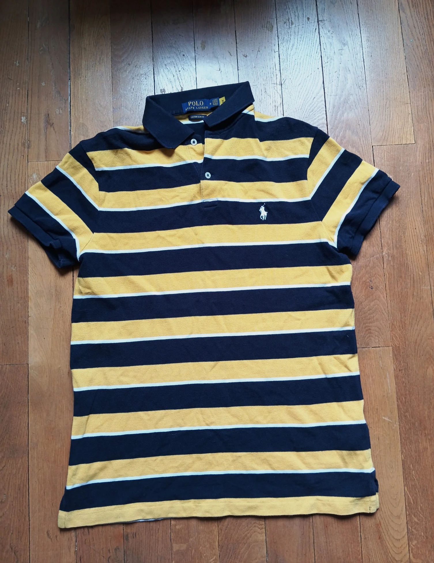 Polo Polo Ralph Lauren rayé bleu marine M