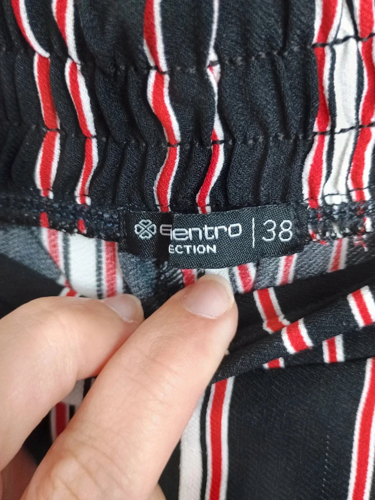 Pantalones anchos de rayas marino rojo encuentro Talla 38 – Encuentro – taille M / 38 / 10 5