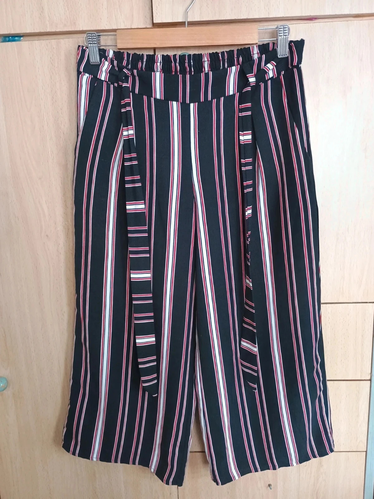 Pantalones anchos de rayas marino rojo encuentro Talla 38
