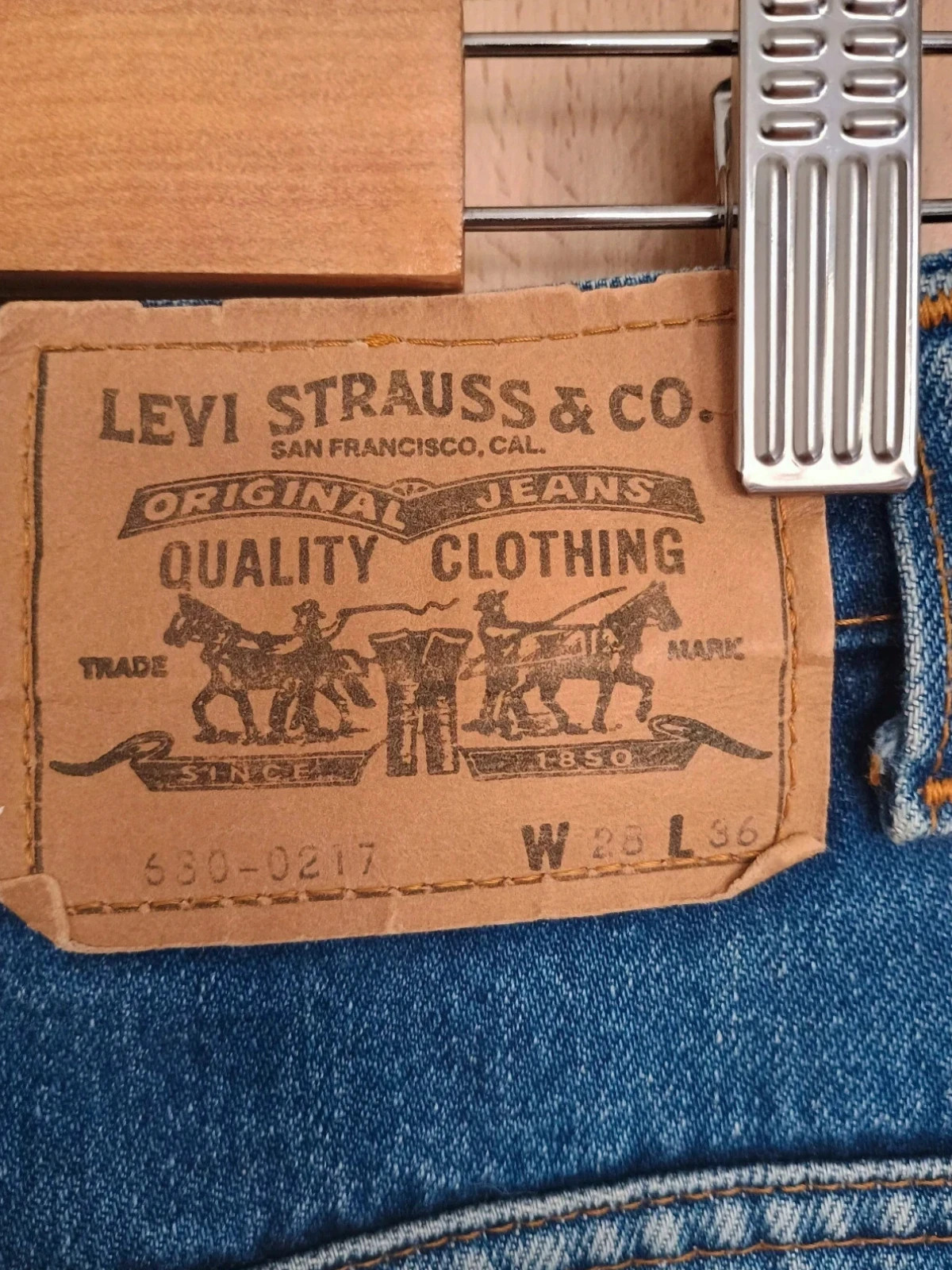 Shorts Levi's Vintage W28 L36 Naranja Tab – Levi's – taille S 5