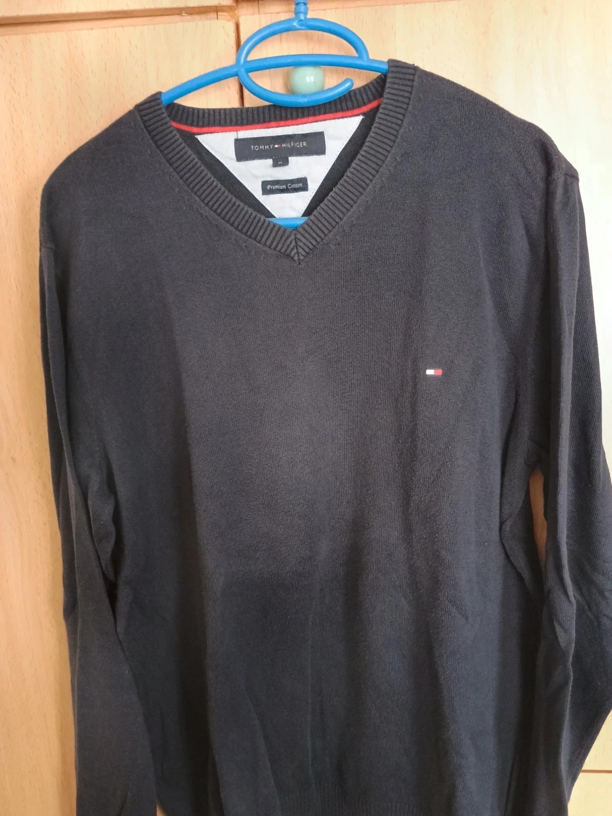Jersey Tommy Hilfiger azul marino de cuello en V Talla M 100% Algodón – Tommy Hilfiger – taille M 2