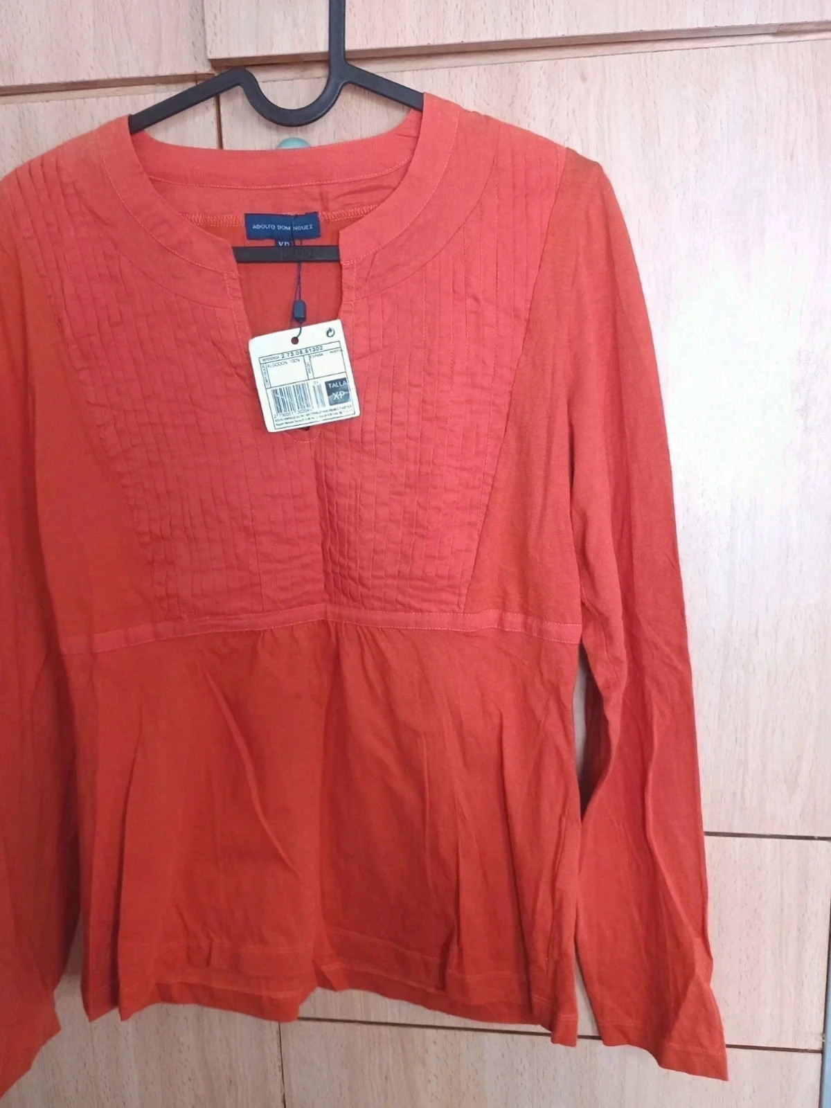 Blusa Adolfo Dominguez Naranja Terracota 100% Algodon Talla xs – Adolfo Dominguez – taille XS / 34 / 6 3