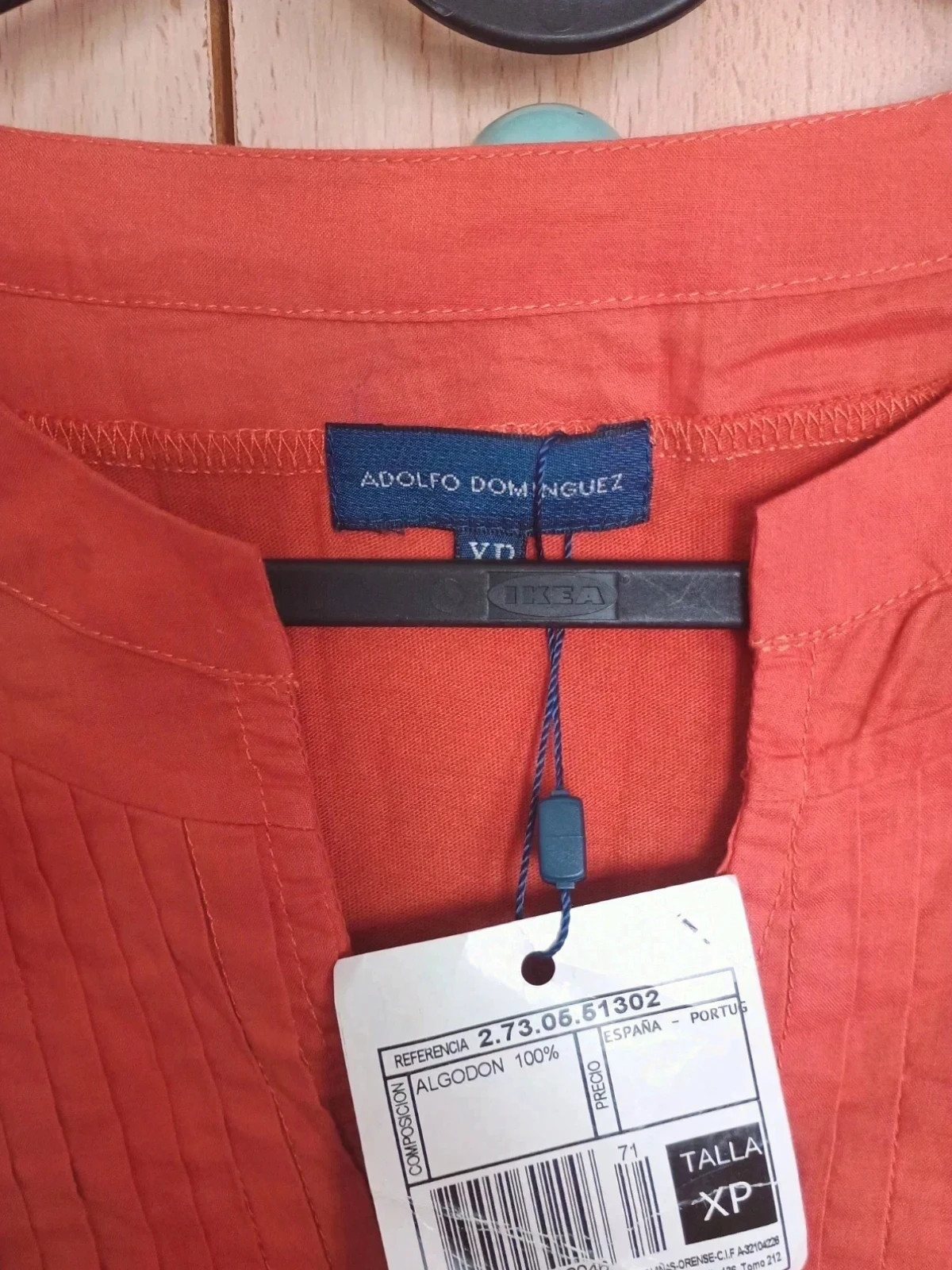 Blusa Adolfo Dominguez Naranja Terracota 100% Algodon Talla xs – Adolfo Dominguez – taille XS / 34 / 6 4