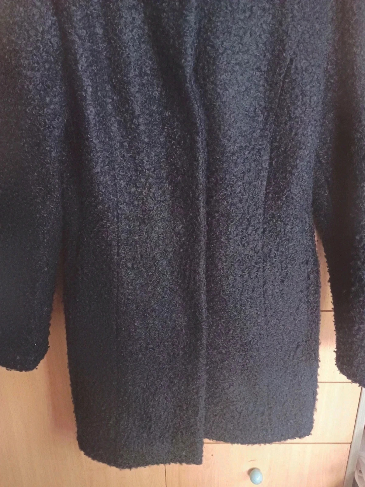 Abrigo de Lana Rizada Boucle Azul Marino Esmara talla 40 – Esmara – taille L / 40 / 12 4