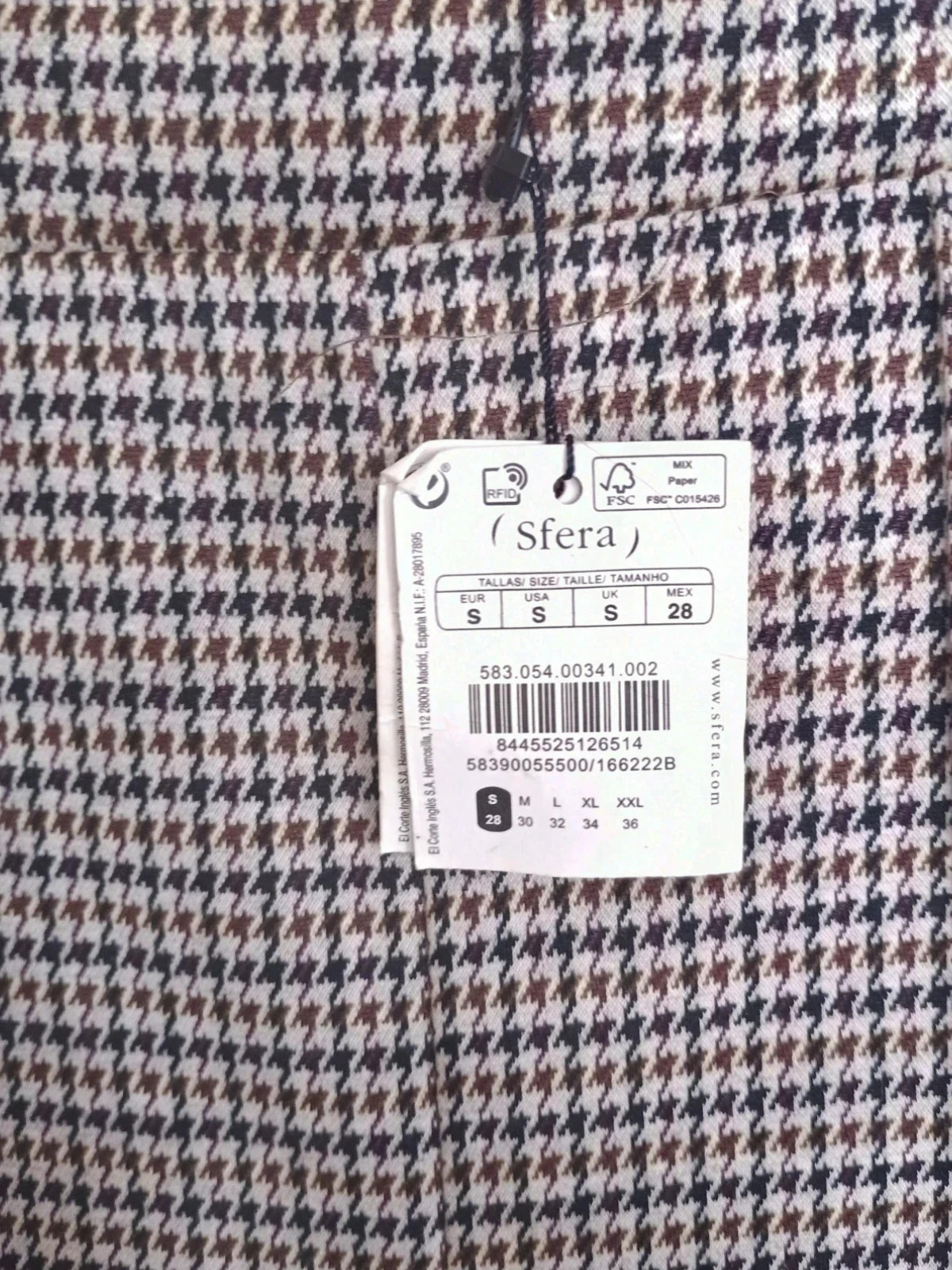 Pantalon Sfera con Estampado de Pata de Gallo – Sfera – taille S / 36 / 8 4