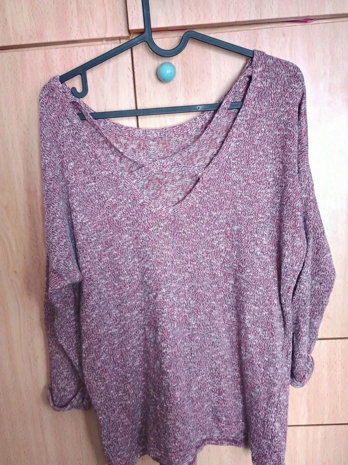 Jersey de punto fino jaspeado burdeos mumulticolor – taille Taille unique 4