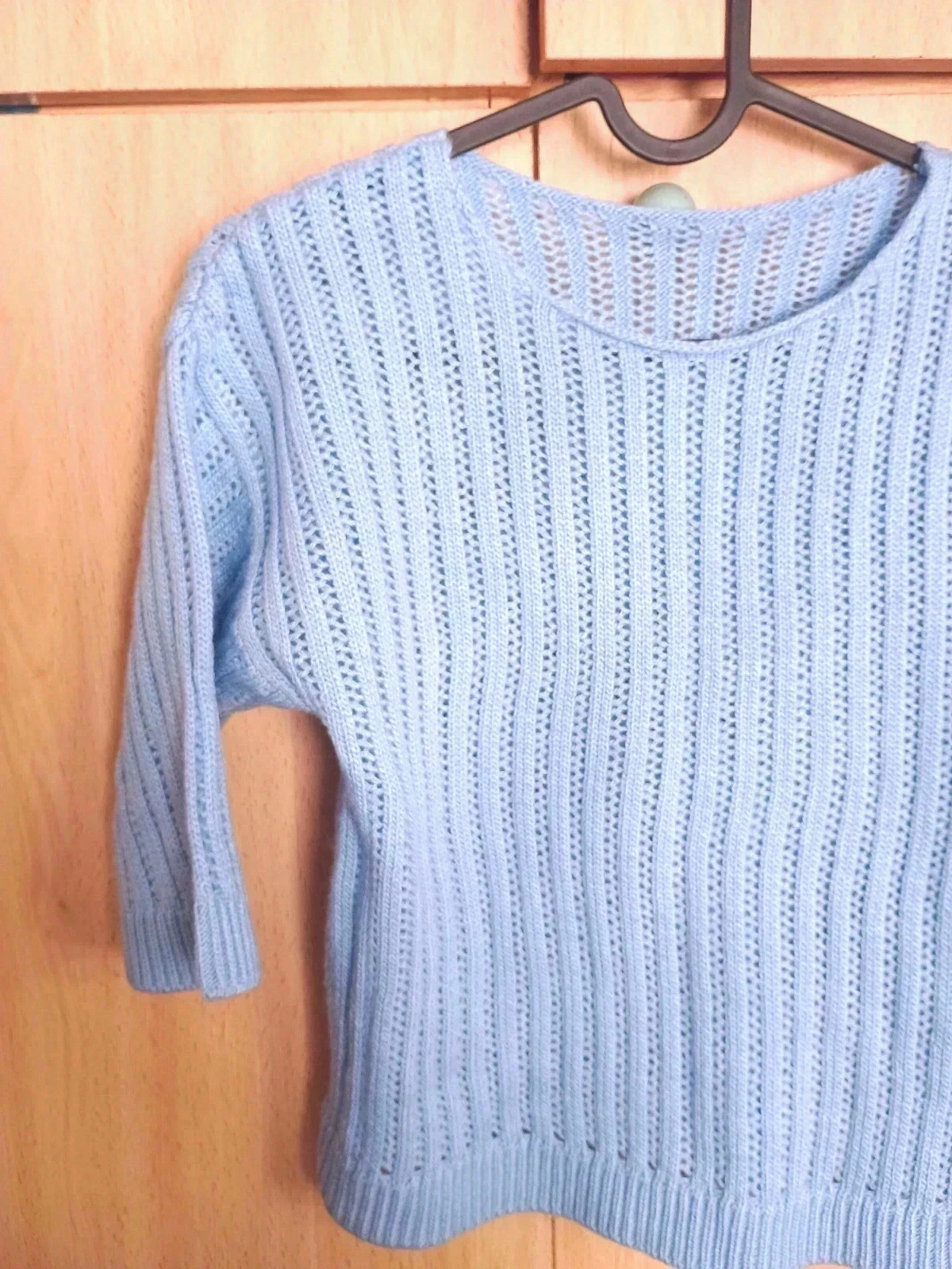 Jersey Calado Azul Celeste de Manga Media – taille Taille unique 2