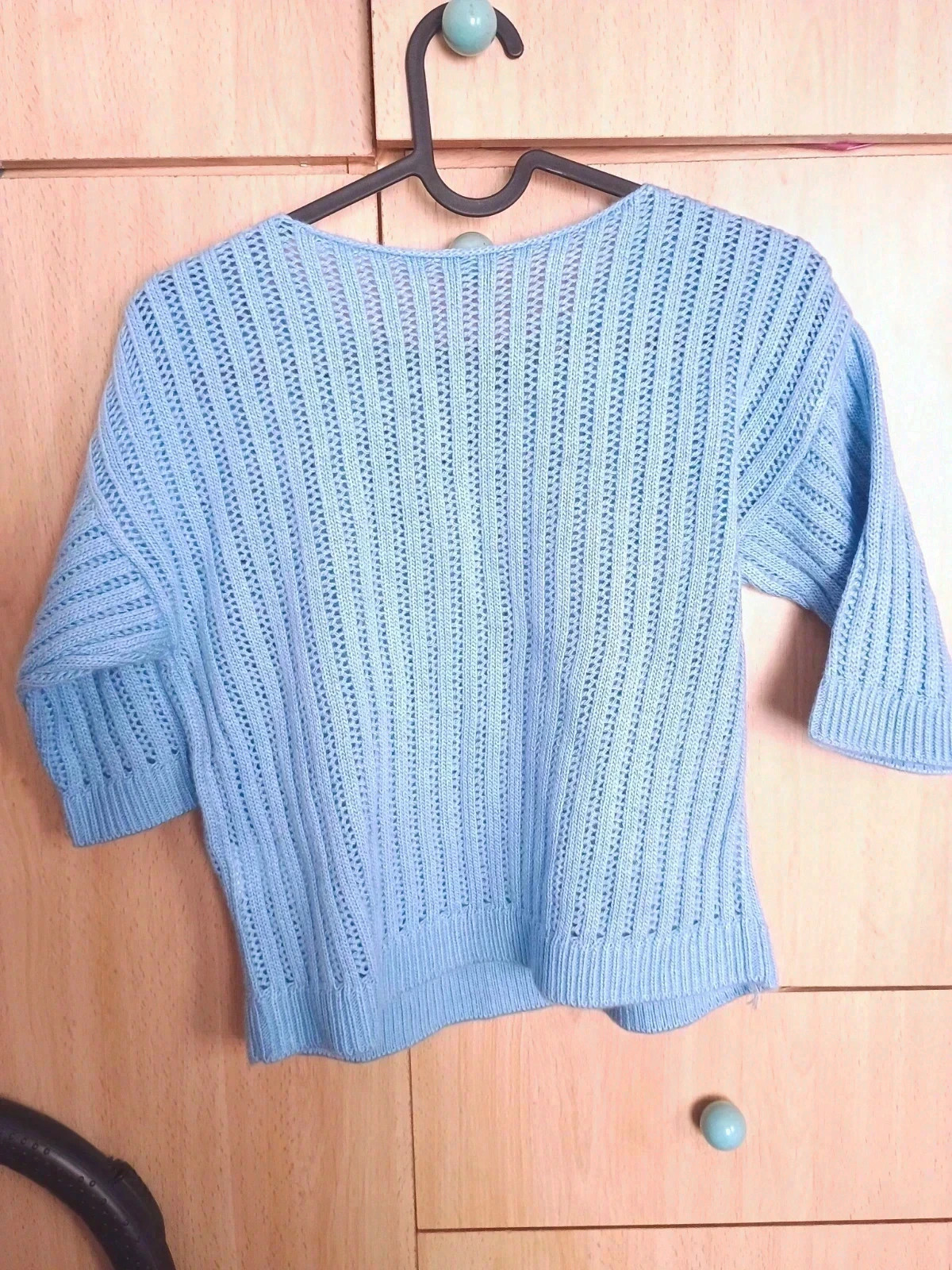 Jersey Calado Azul Celeste de Manga Media – taille Taille unique 4