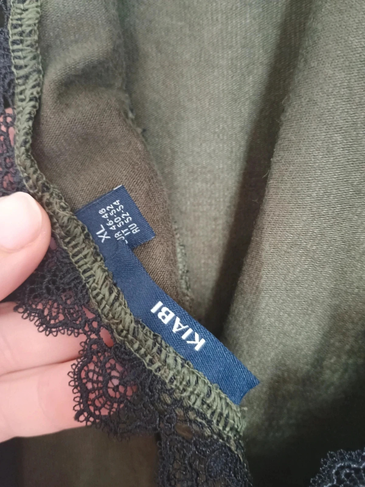 Top Kiabi Verde Caqui Detalle Encaje XL – Kiabi – taille XL / 42 / 14 4
