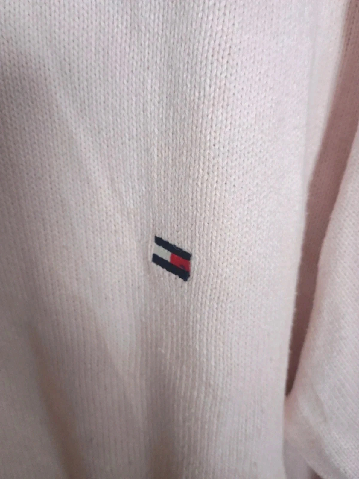 Jersey Tommy Hilfiger rosa pastel de cuello en V Talla XL 100% Algodón – Tommy Hilfiger – taille XL 4