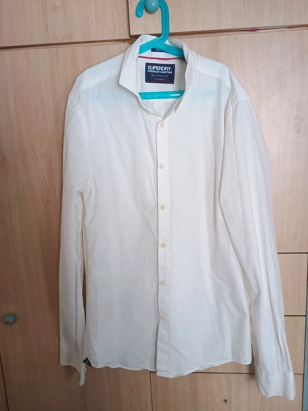 Camisa Blanca de Algodón Premium Superdry Talla M
