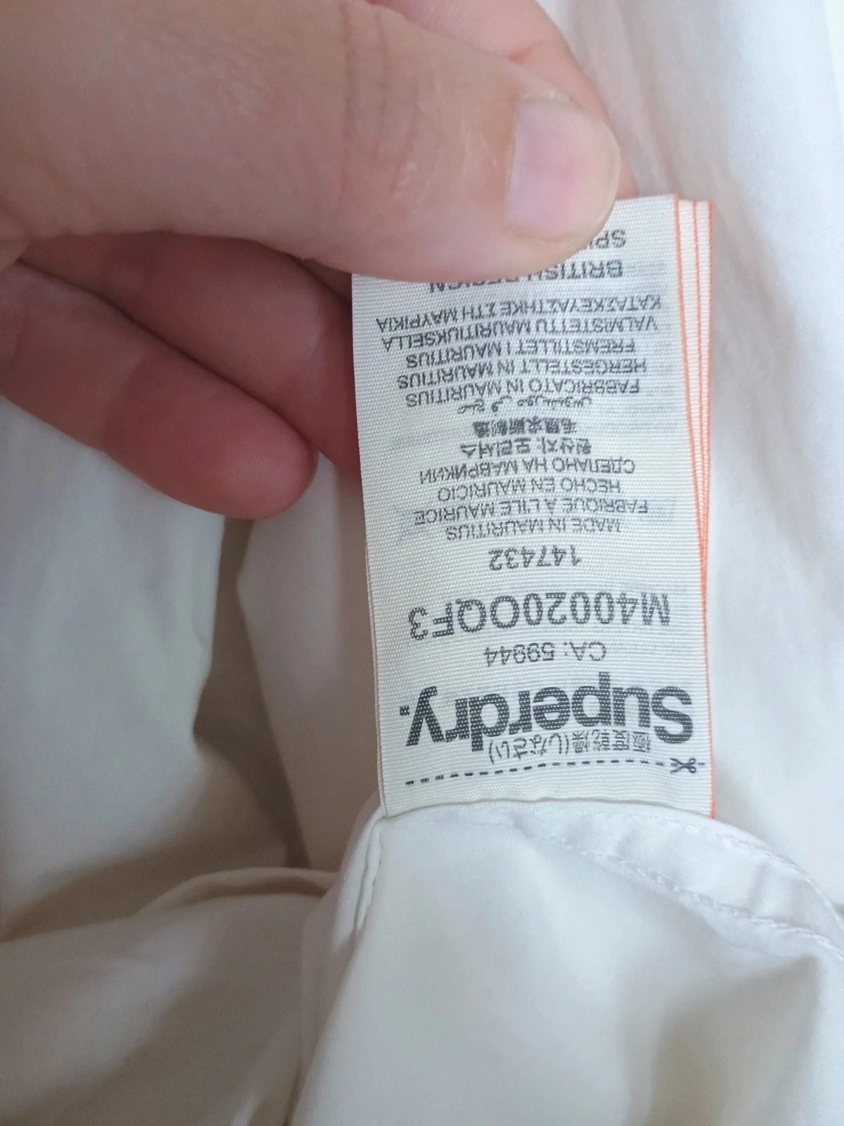 Camisa Blanca de Algodón Premium Superdry Talla M – Superdry – taille M 5