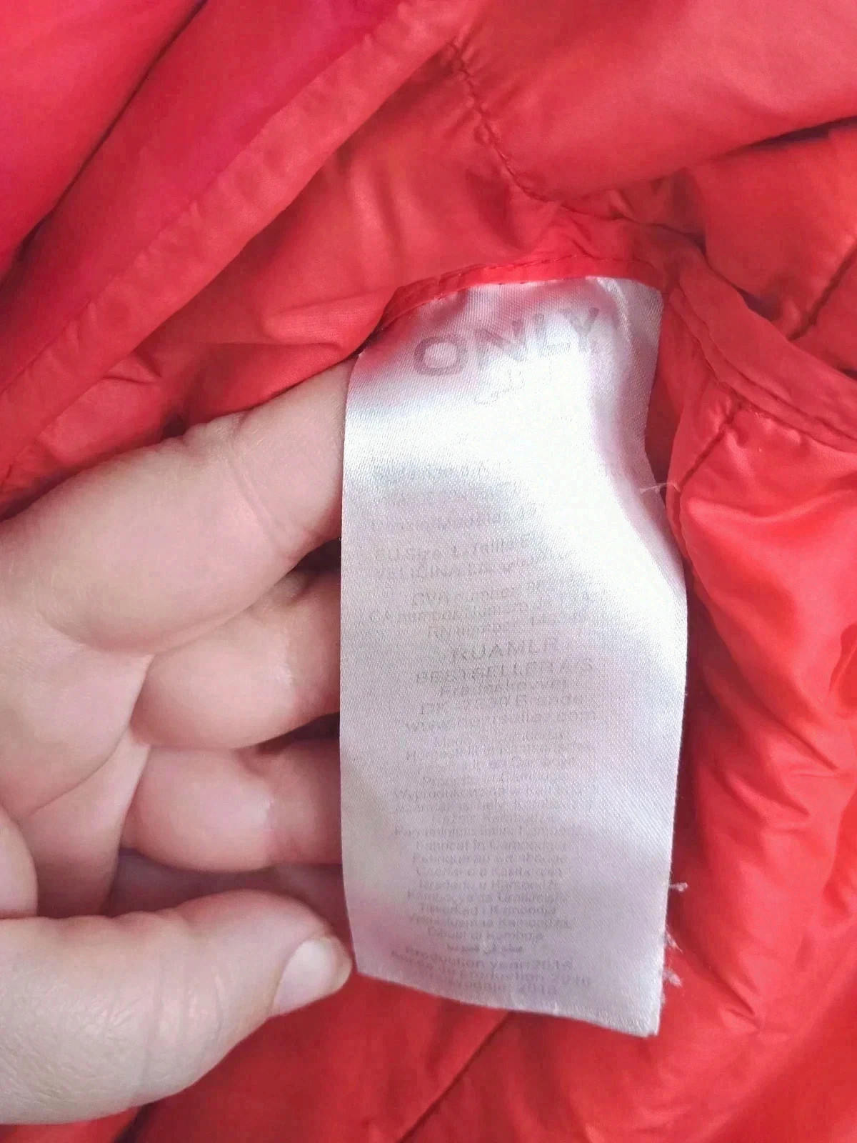 Chaqueta acolchada roja con capucha – ONLY – taille L / 40 / 12 4