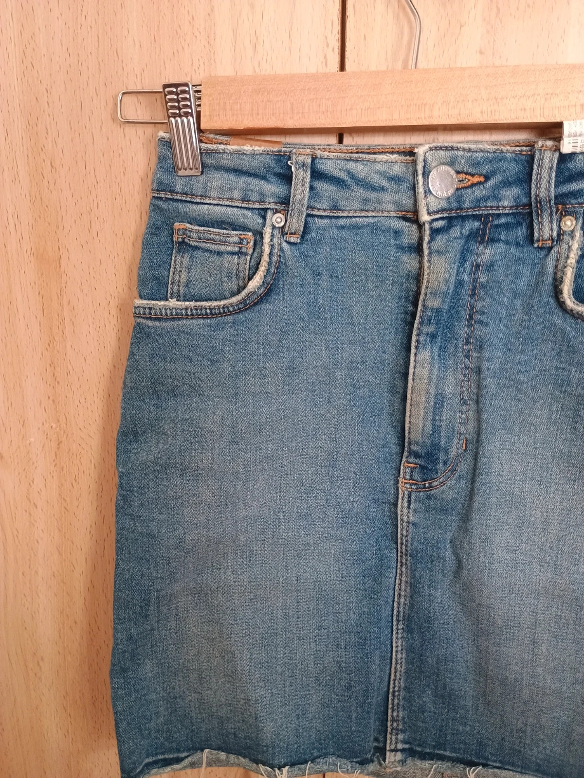 Falda Vaquera Zara TRF Talla XS Efecto Desgastado – Zara – taille XS / 34 / 6 3