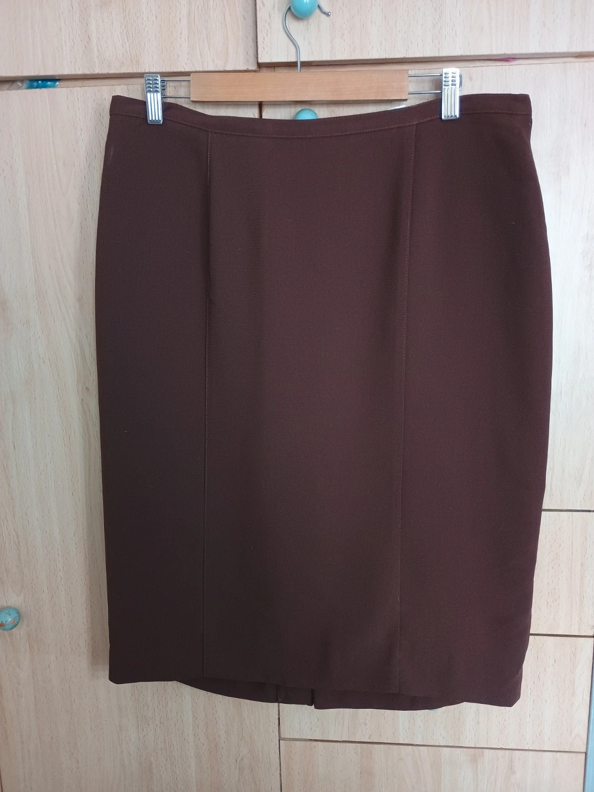 Falda Lapiz Vintage Marron Oscuro Talla 50