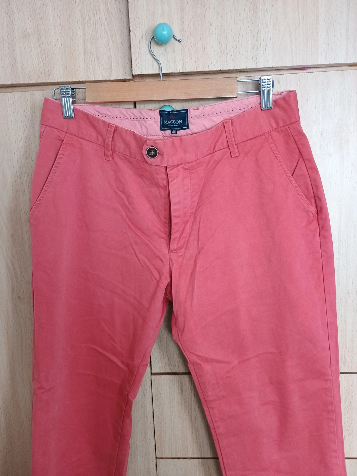 Pantalón chino Macson rosa coral Talla 40 – MACSON – taille L 2