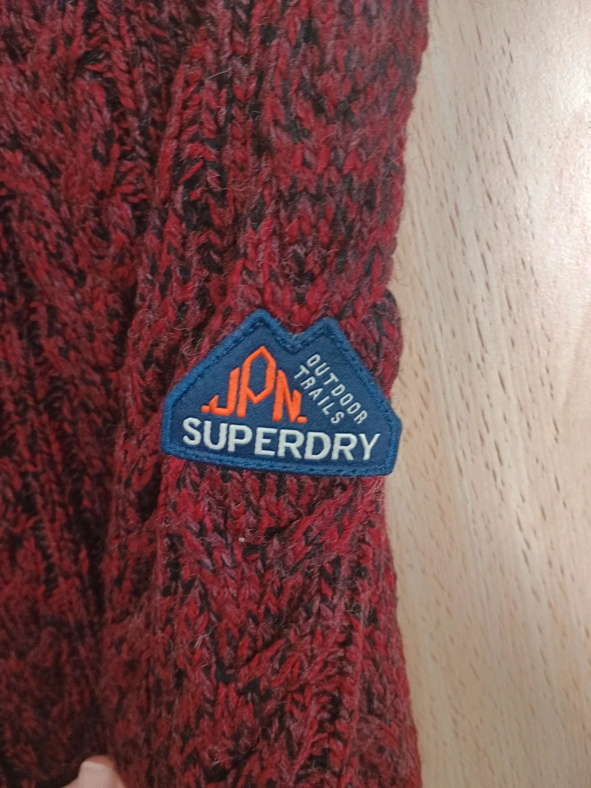 Jersey de punto trenzado granate Superdry -Talla M – Superdry – taille M 5