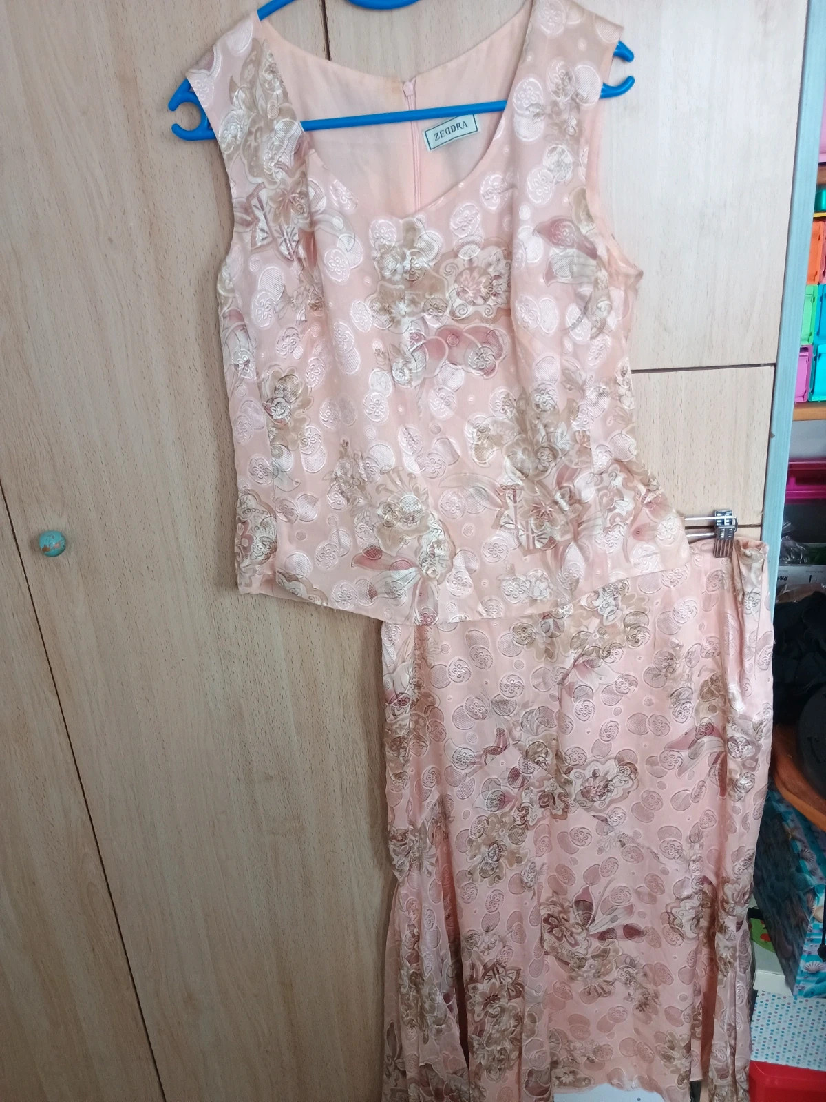 Conjunto de 2 piezas top y Falda Zeddra 100% Seda Talla 48 – zeddra – taille 4XL / 48 / 20