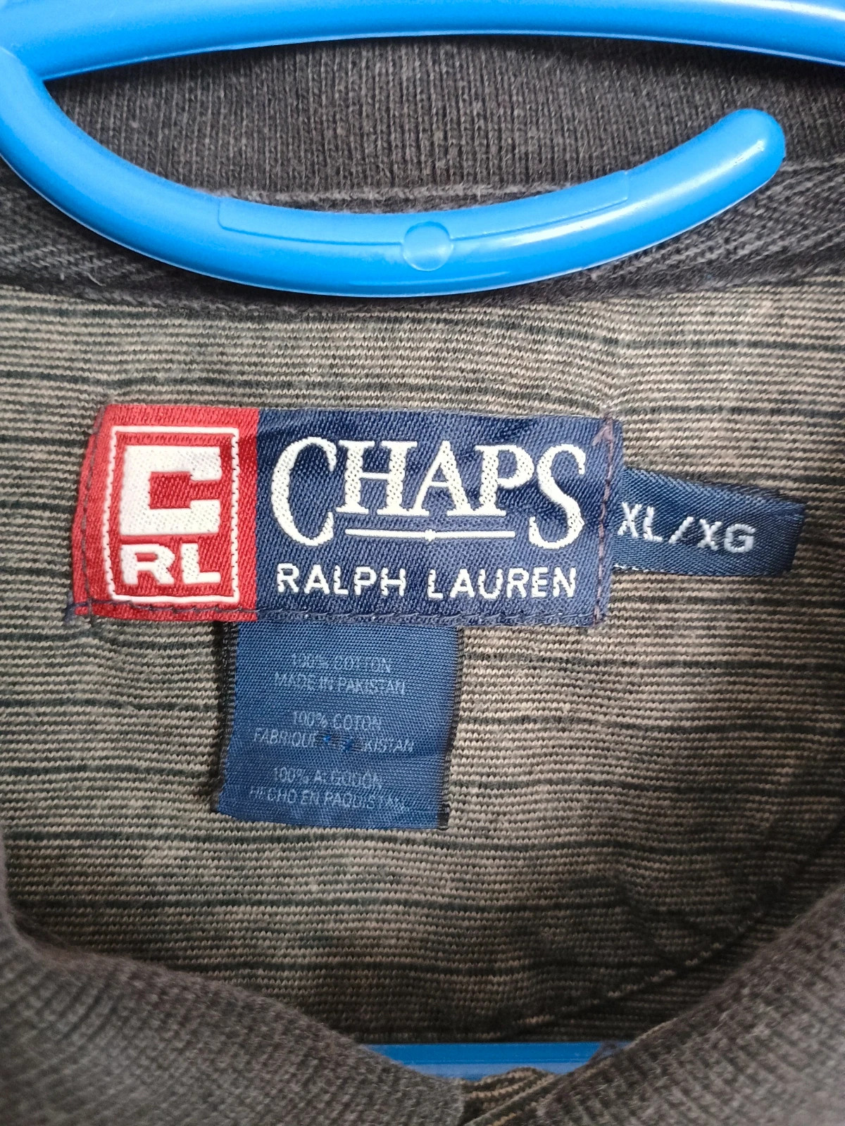 Polo Chaps Ralph Lauren Talla XL Gris a rayas – CHAPS – taille XL 4