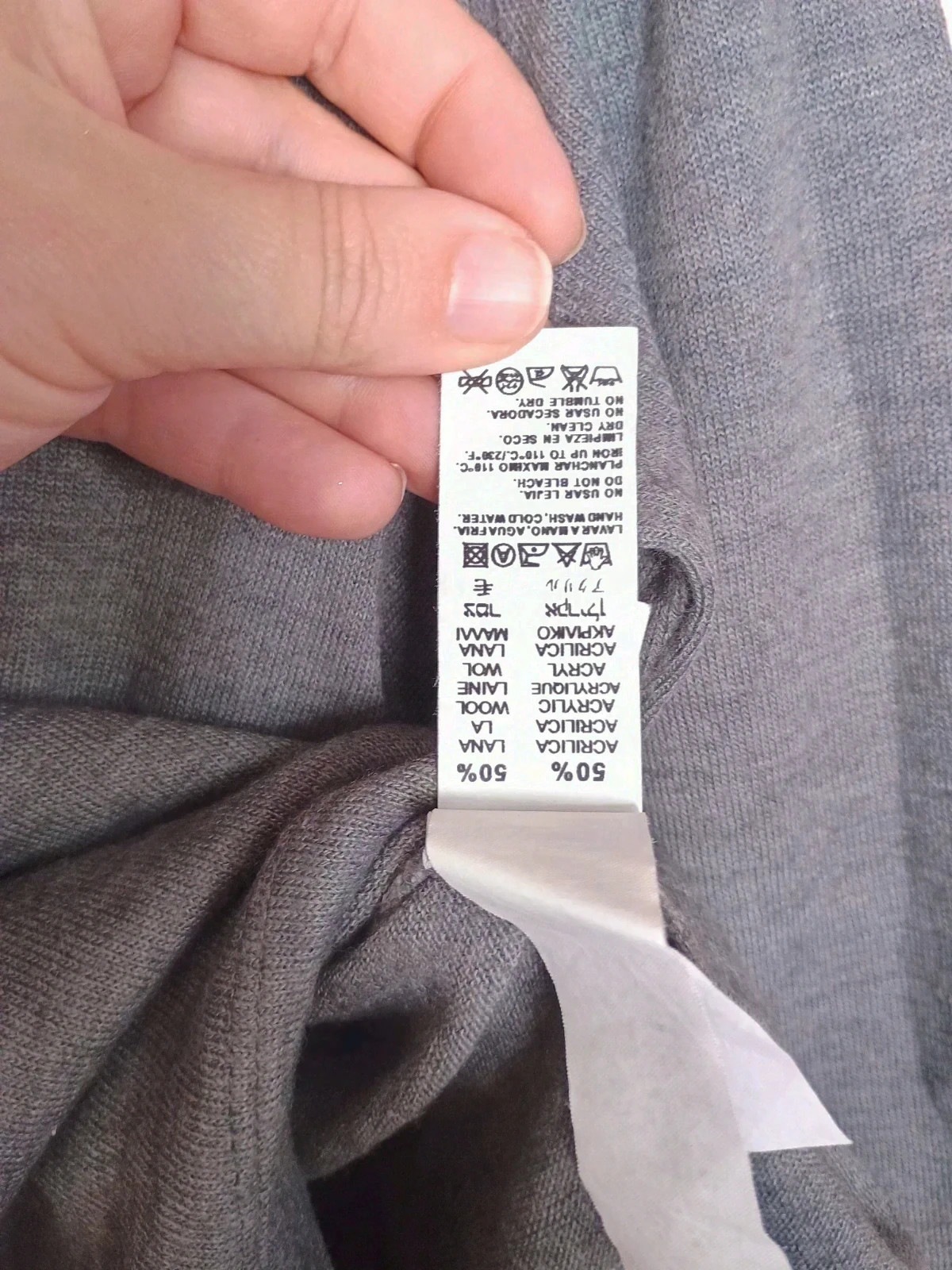 Jersey fino gris con 50% lana Zara Woman Talla M – Zara – taille M / 38 / 10 5