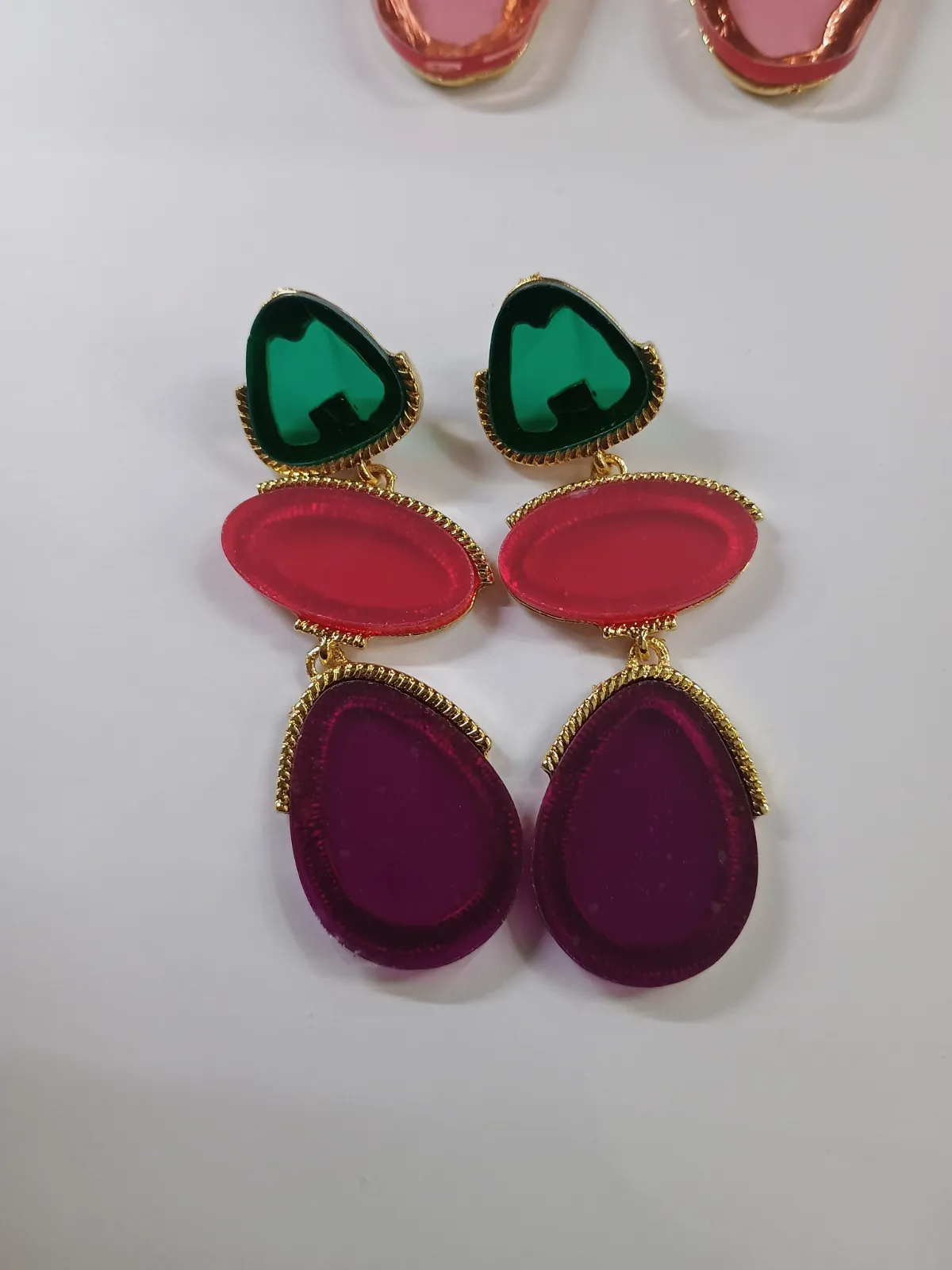 Pack de Pendientes Geométricos de Colores  – Sin marca 3