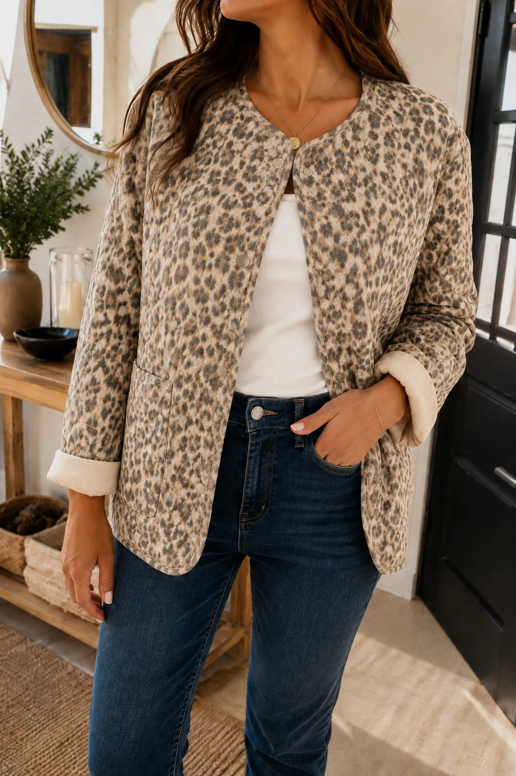 Veste Maison 123 Femme Léopard M Manche longues