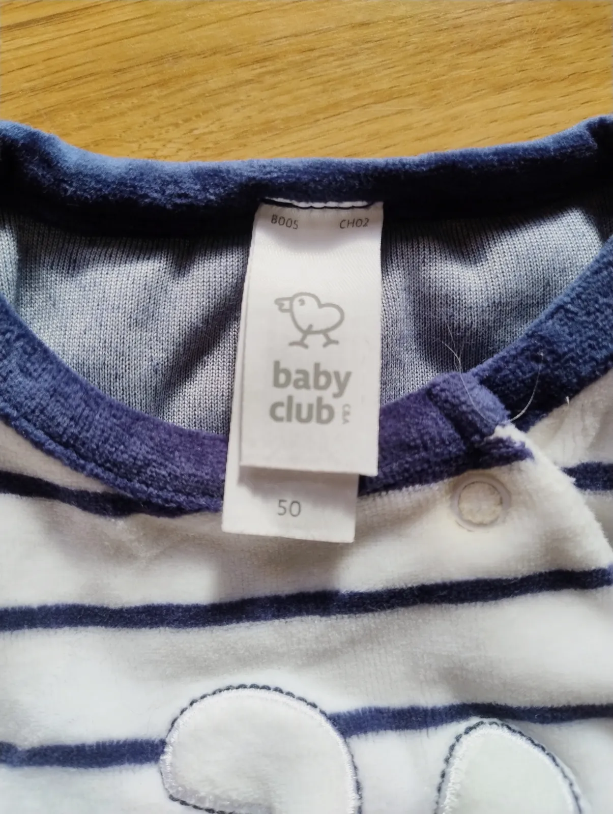 Grenouillère bébé à rayures avec petit lapin 🐰 – C&A – taille 3 mois 3
