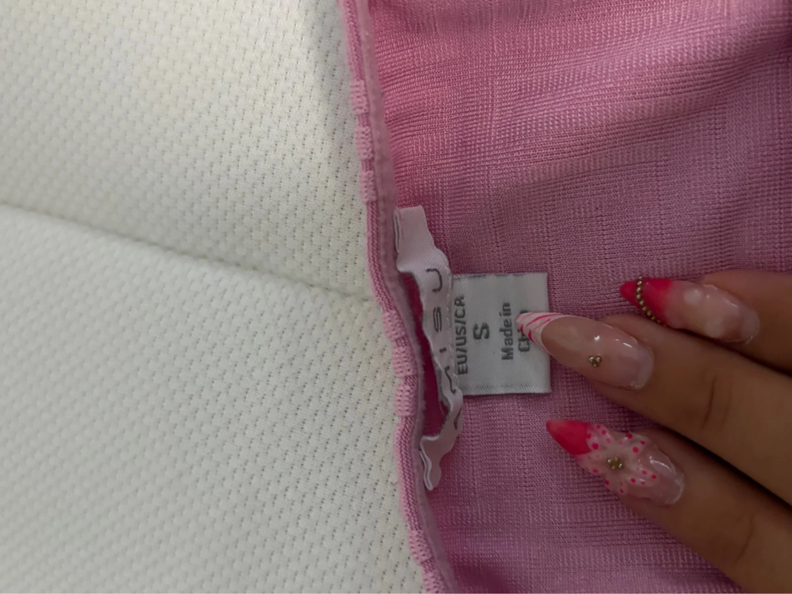 Top blanc et Rose – Amisu – taille S / 36 / 8 2