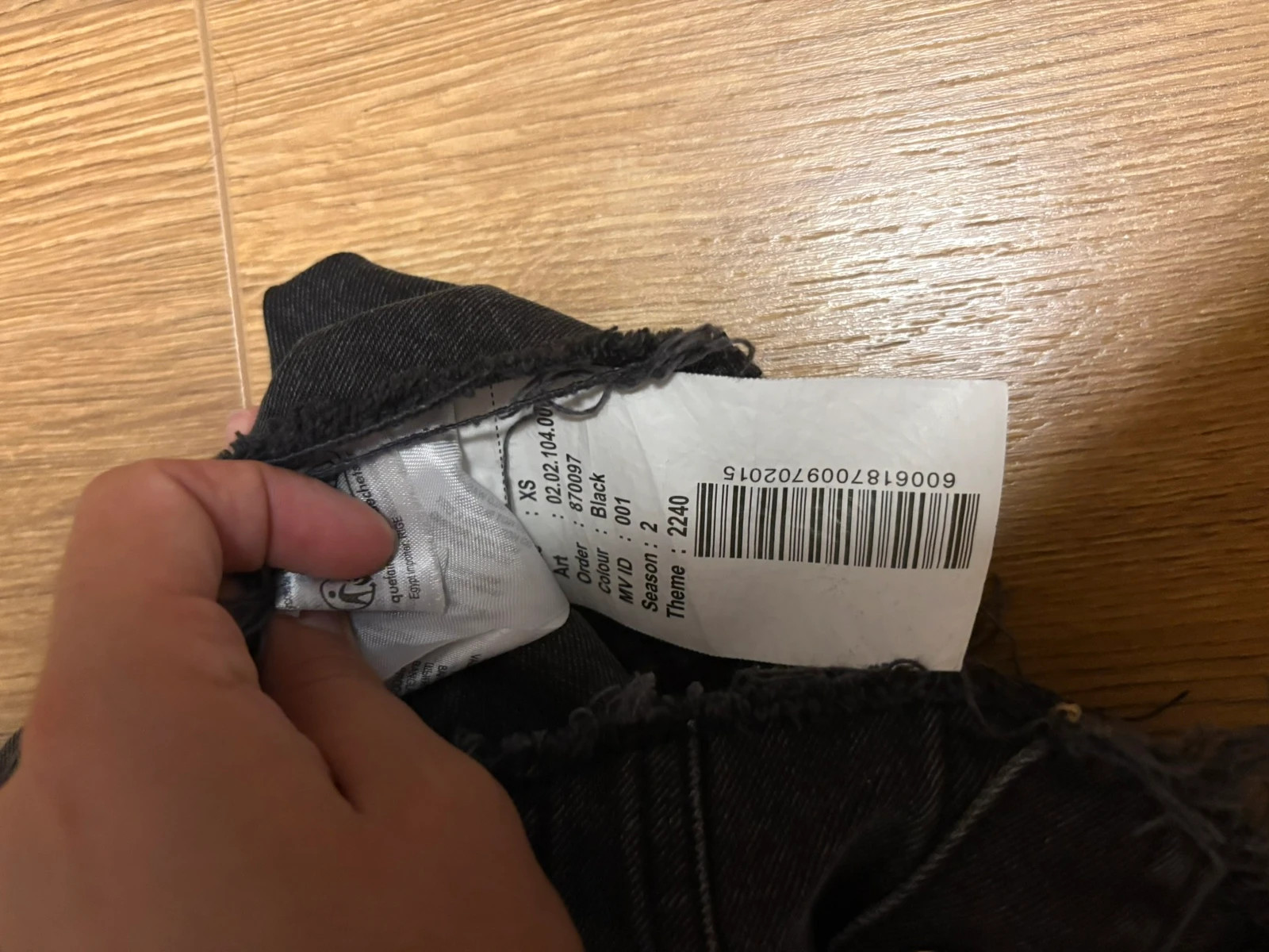 Top en jean noir boutonné – New Yorker – taille XS / 34 / 6 5