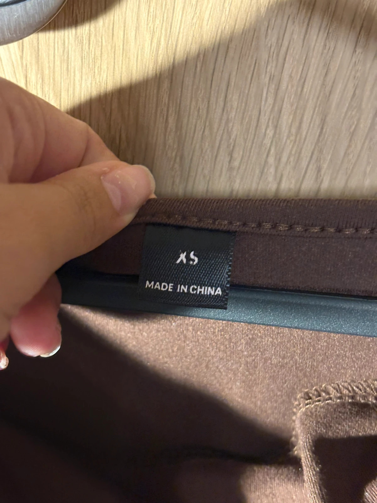 Haut marron à col drapé – Shein – taille XS / 34 / 6 3