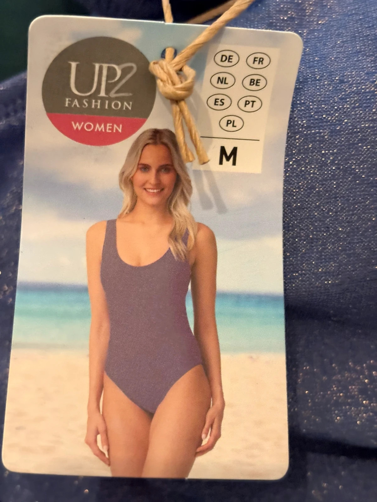 Maillot de bain une pièce mauve pailleté – UP2FASHION – taille M / 38 / 10 5