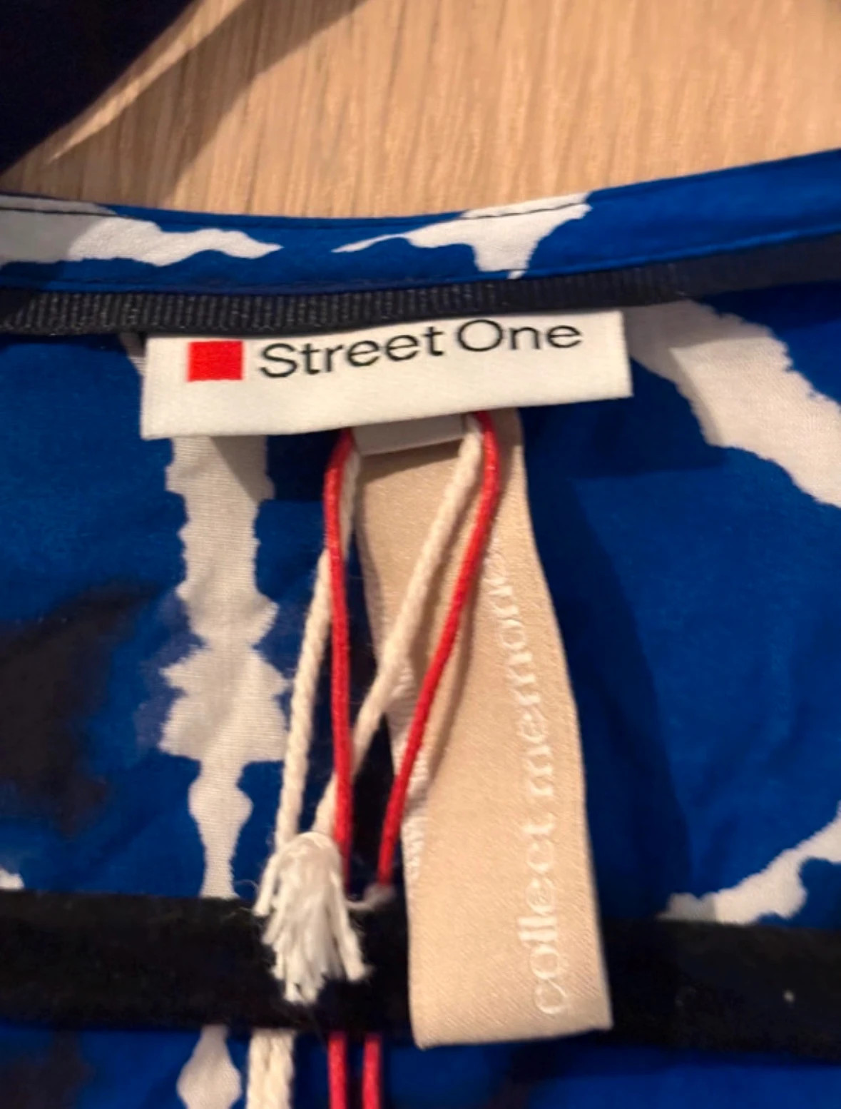 Veste légère femme – motif bleu & blanc – Street One – taille M / 38 / 10 5