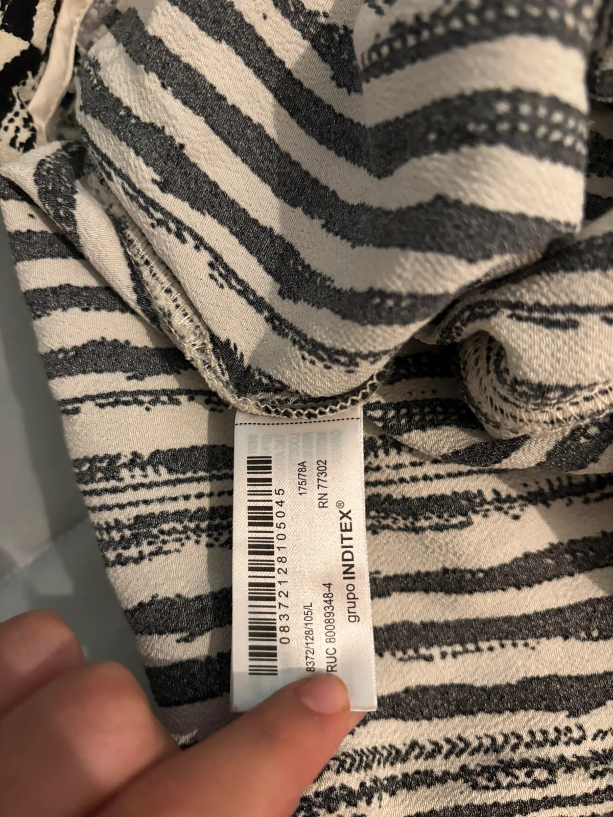 Pantalon rayé noir et blanc fluide – Zara – taille L / 40 / 12 3