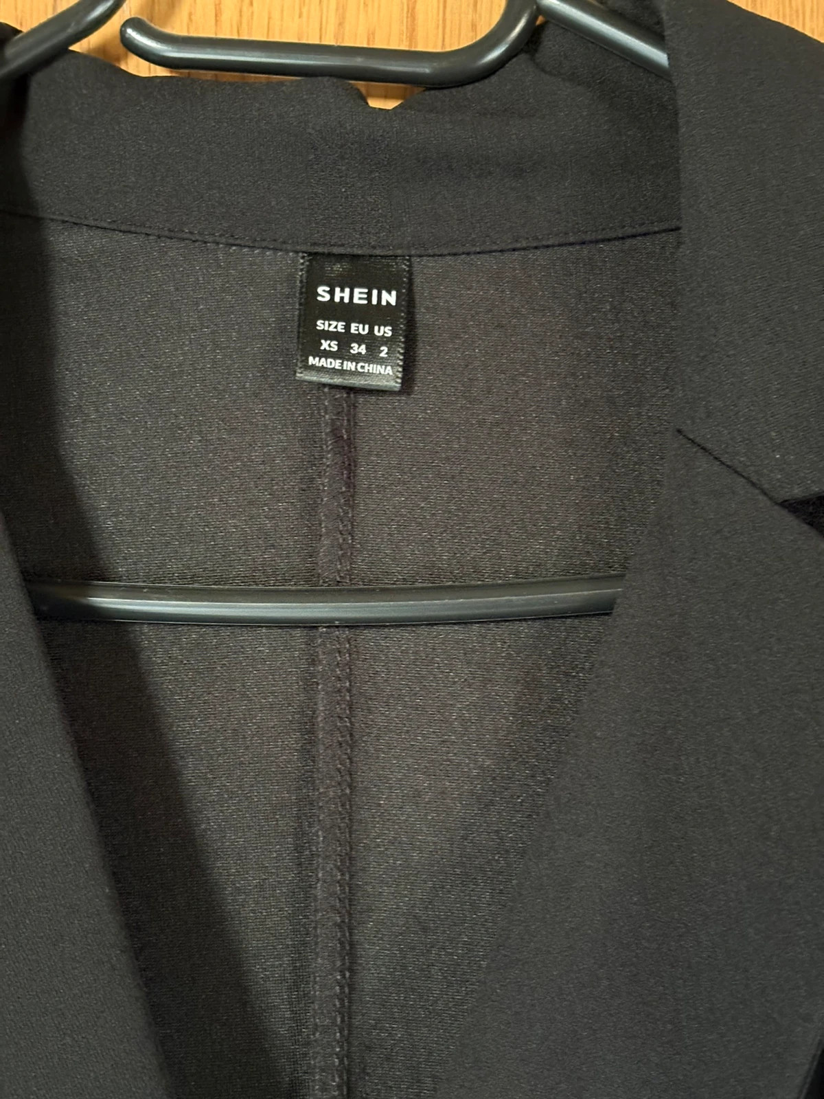 Robe noir style blazer – Shein – taille XS / 34 / 6 2