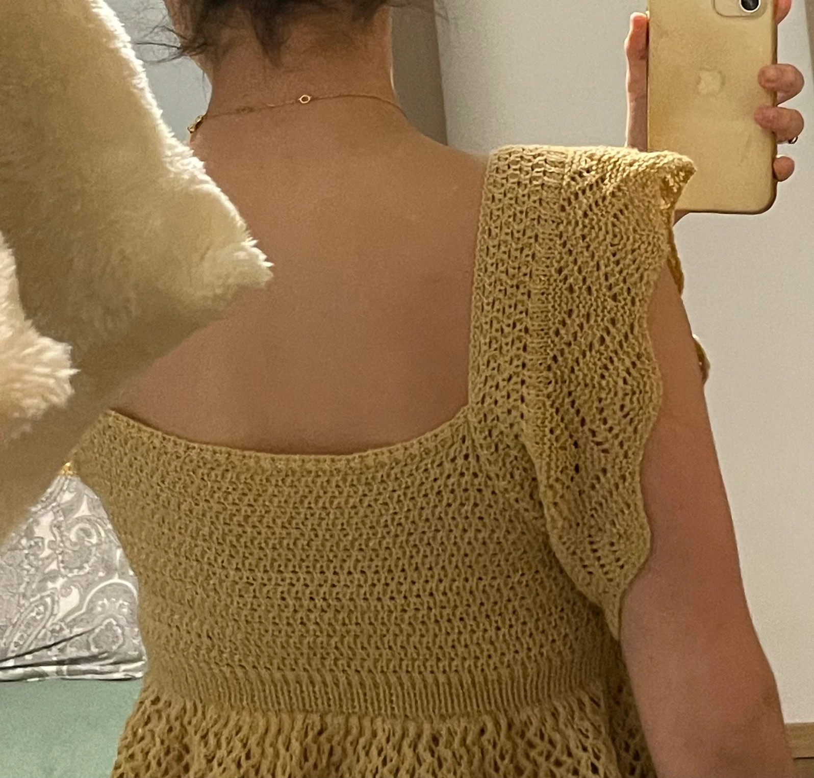 Top moutarde en maille avec volants – Shein – taille S / 36 / 8 3